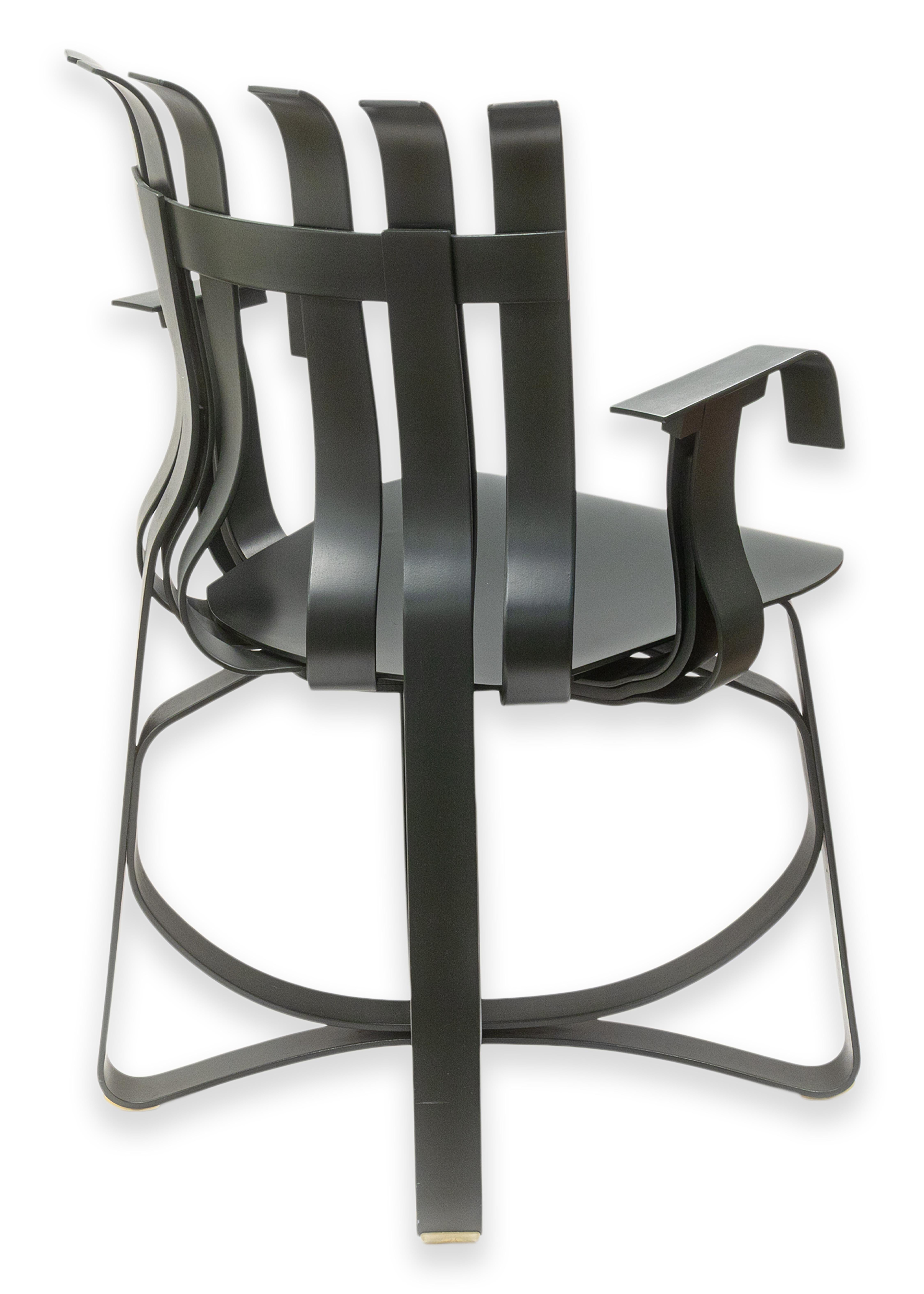 Set of 6 Frank Gehry for Knoll Hat Trick Maple Bentwood Arm and Side Chairs 1993 en vente 13