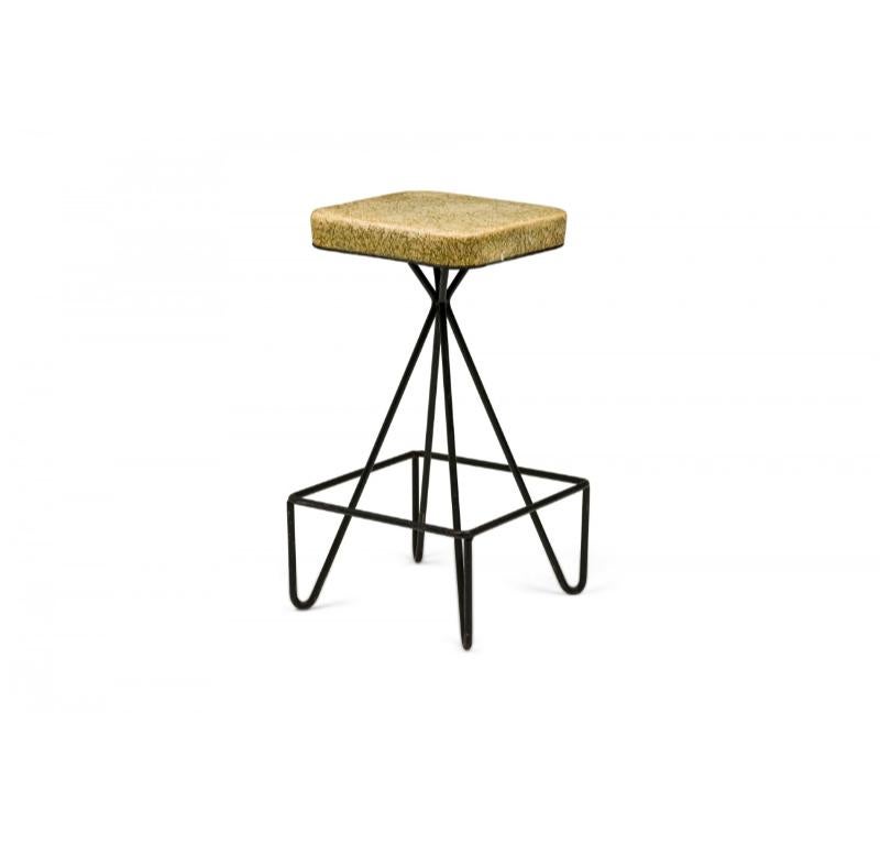 Ensemble de 6 pièces  Tabourets de bar pivotants en fer forgé 