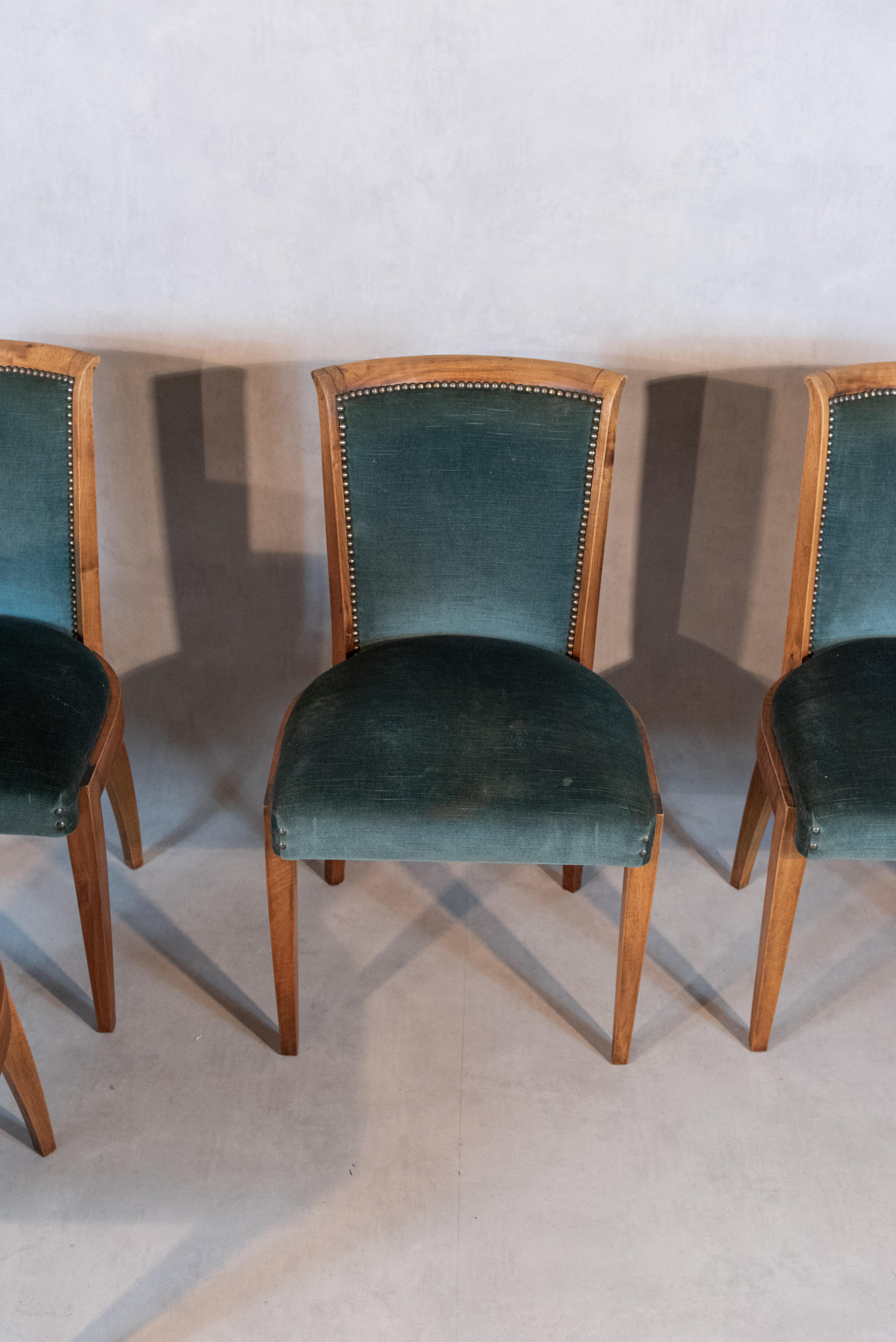 Set of 6 French Art Deco Chairs 5