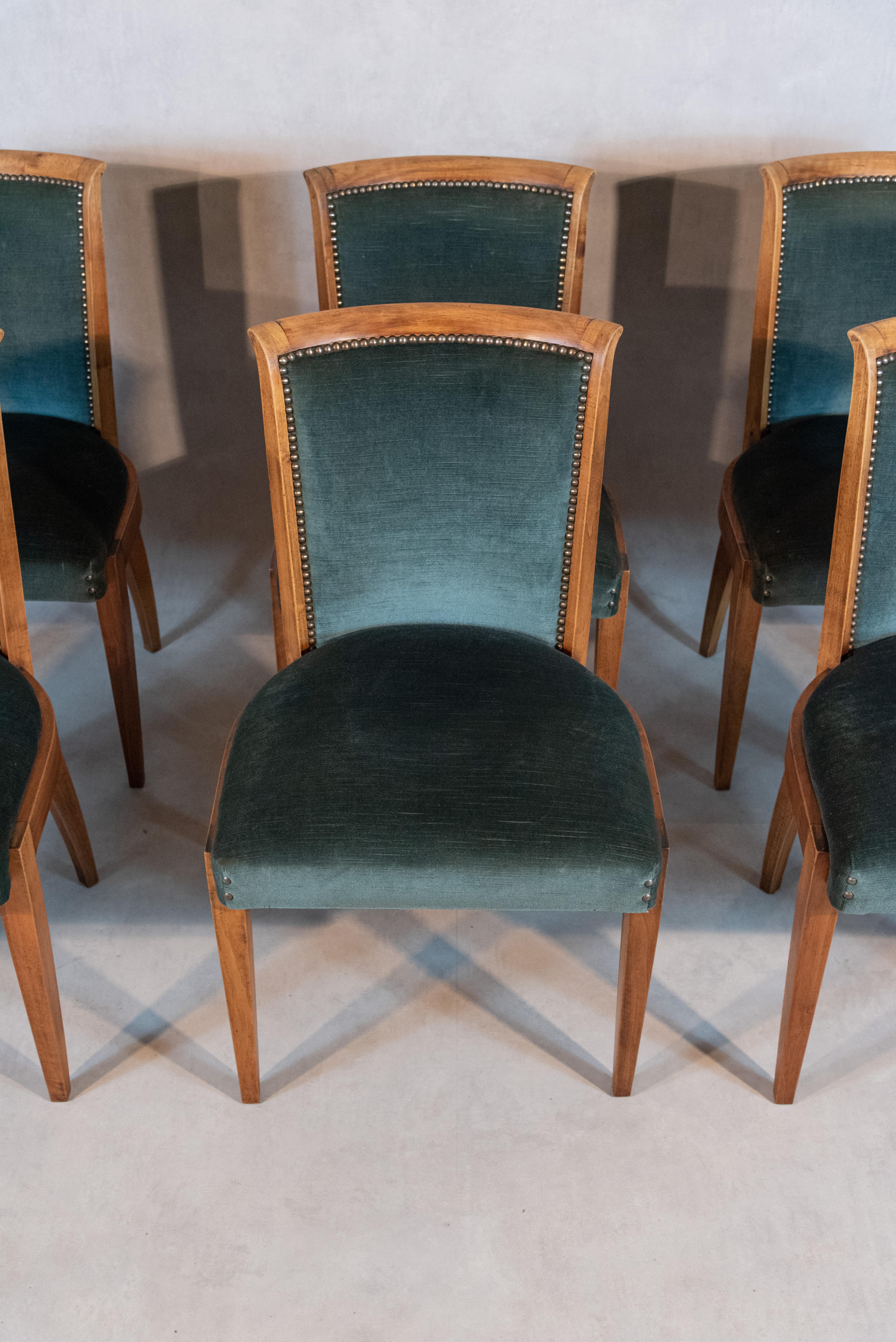 Set of 6 French Art Deco Chairs 1