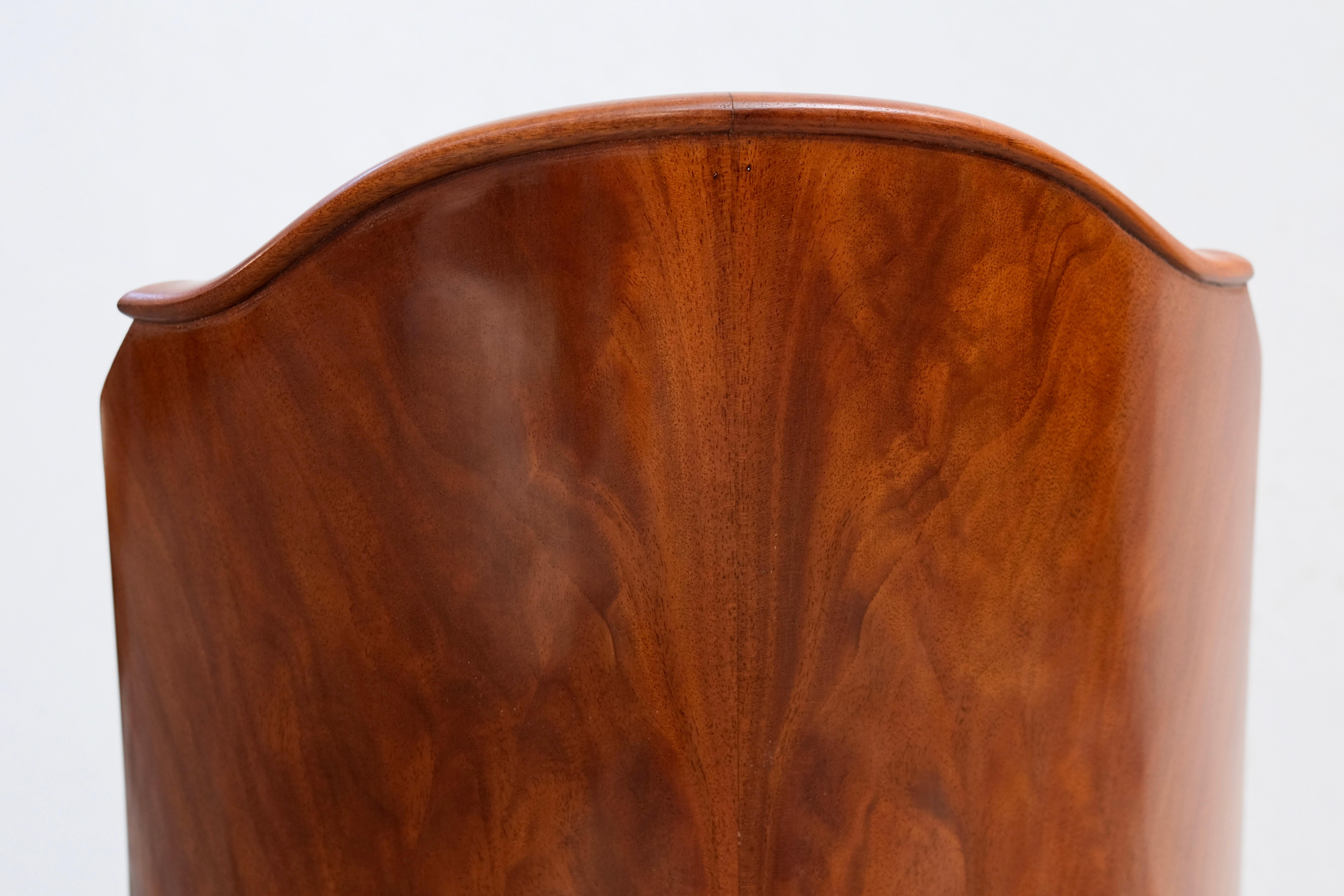 Set di 6 sedie francesi Art Déco in legno di Thuja e noce con seduta a motivi, anni '30 in vendita 2