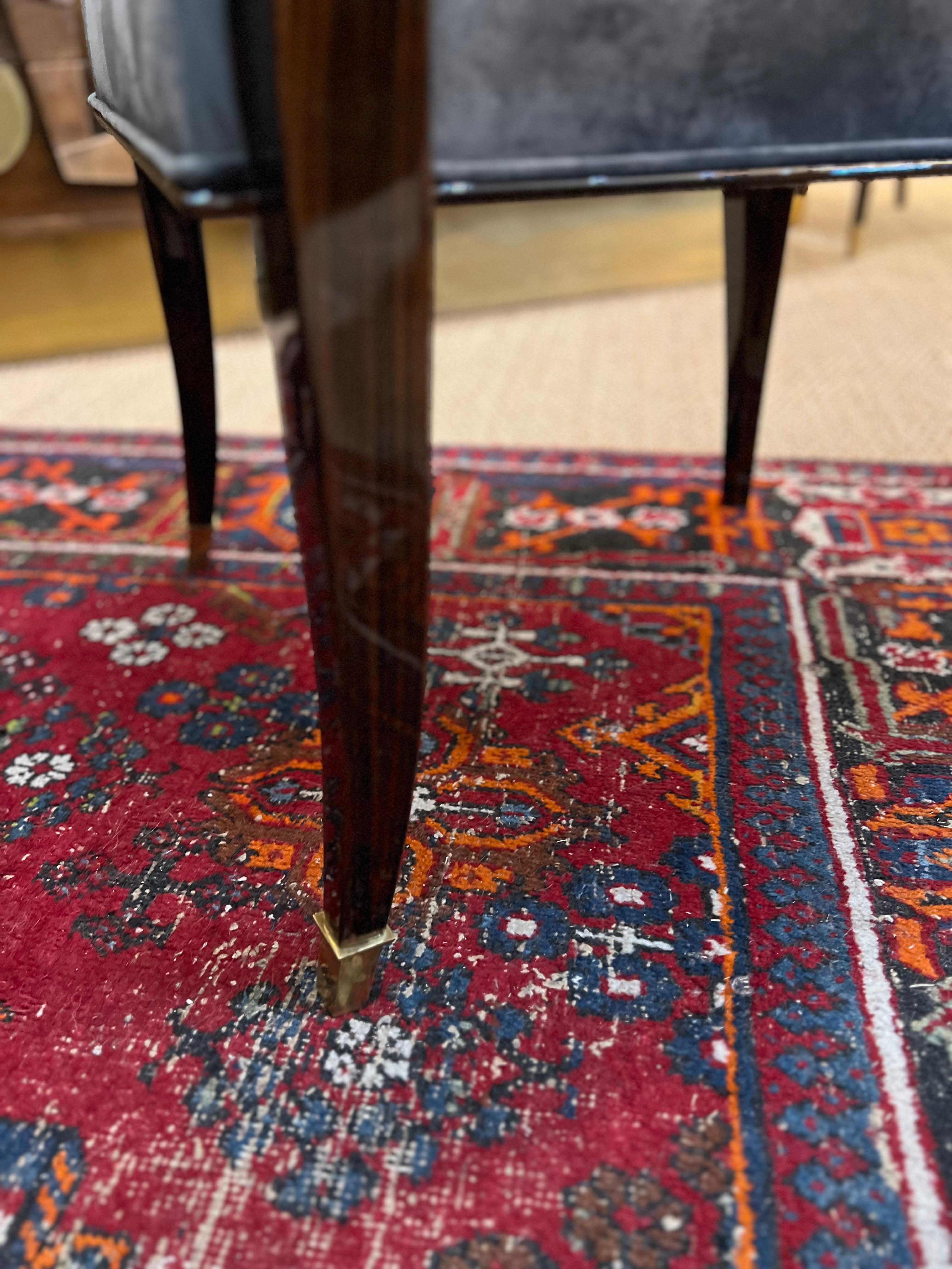 Milieu du XXe siècle Ensemble de 6 chaises de salle à manger Art déco français en vente