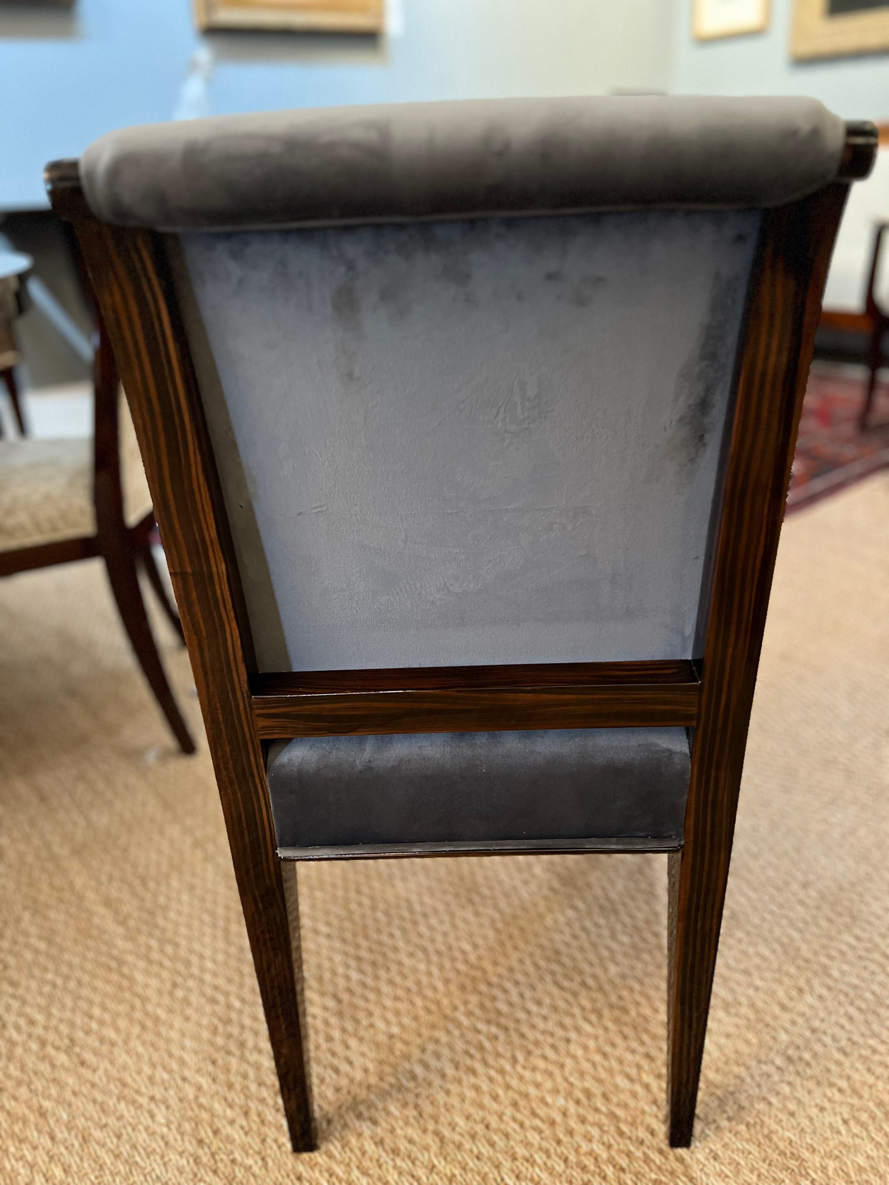 Ensemble de 6 chaises de salle à manger Art déco français en vente 2