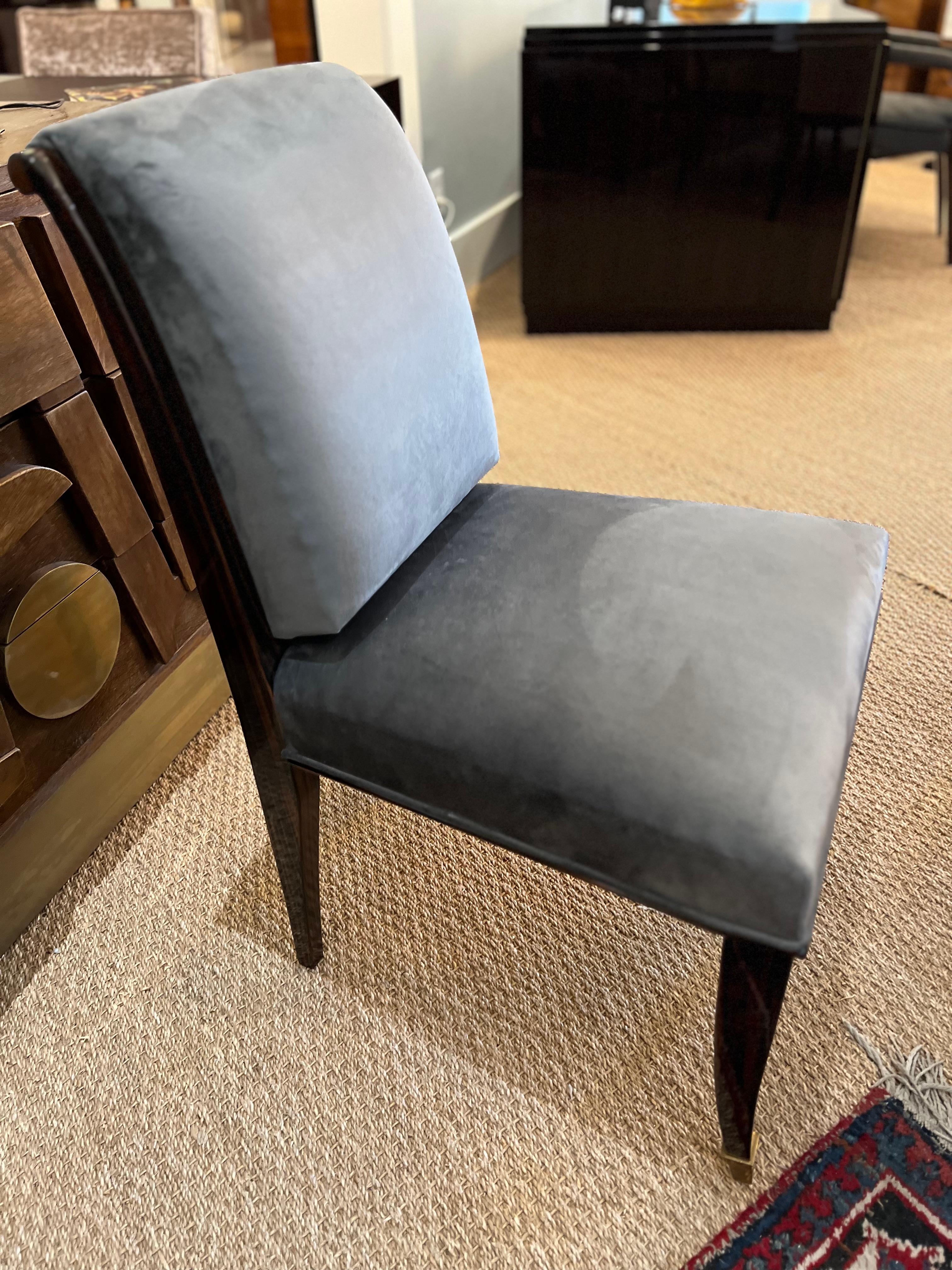 Ensemble de 6 chaises de salle à manger Art déco français en vente 3