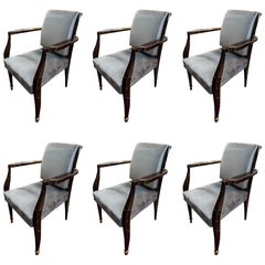 Set di 6 sedie da pranzo francesi Art Déco