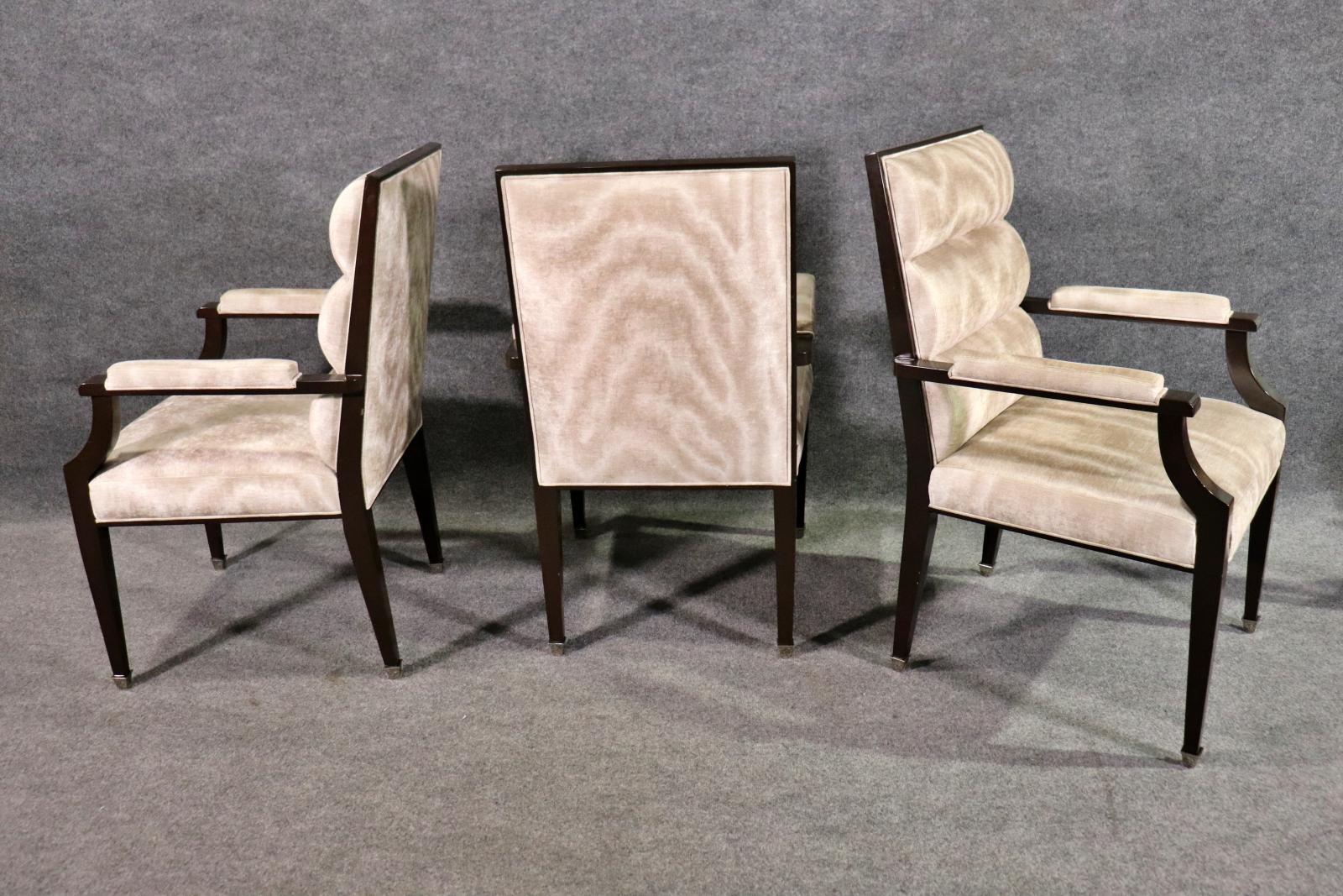 Set di 6 sedie da pranzo in noce in stile Art Déco francese in vendita 4
