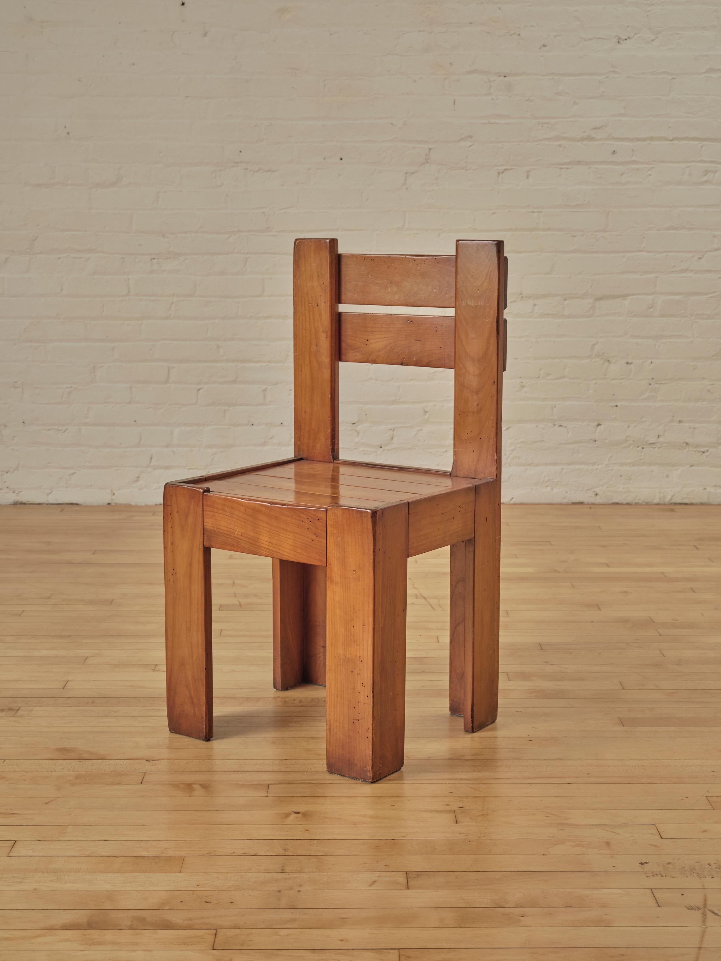 Set of 6 French Brutalist Dining Chairs In Good Condition For Sale In Long Island City, NY
