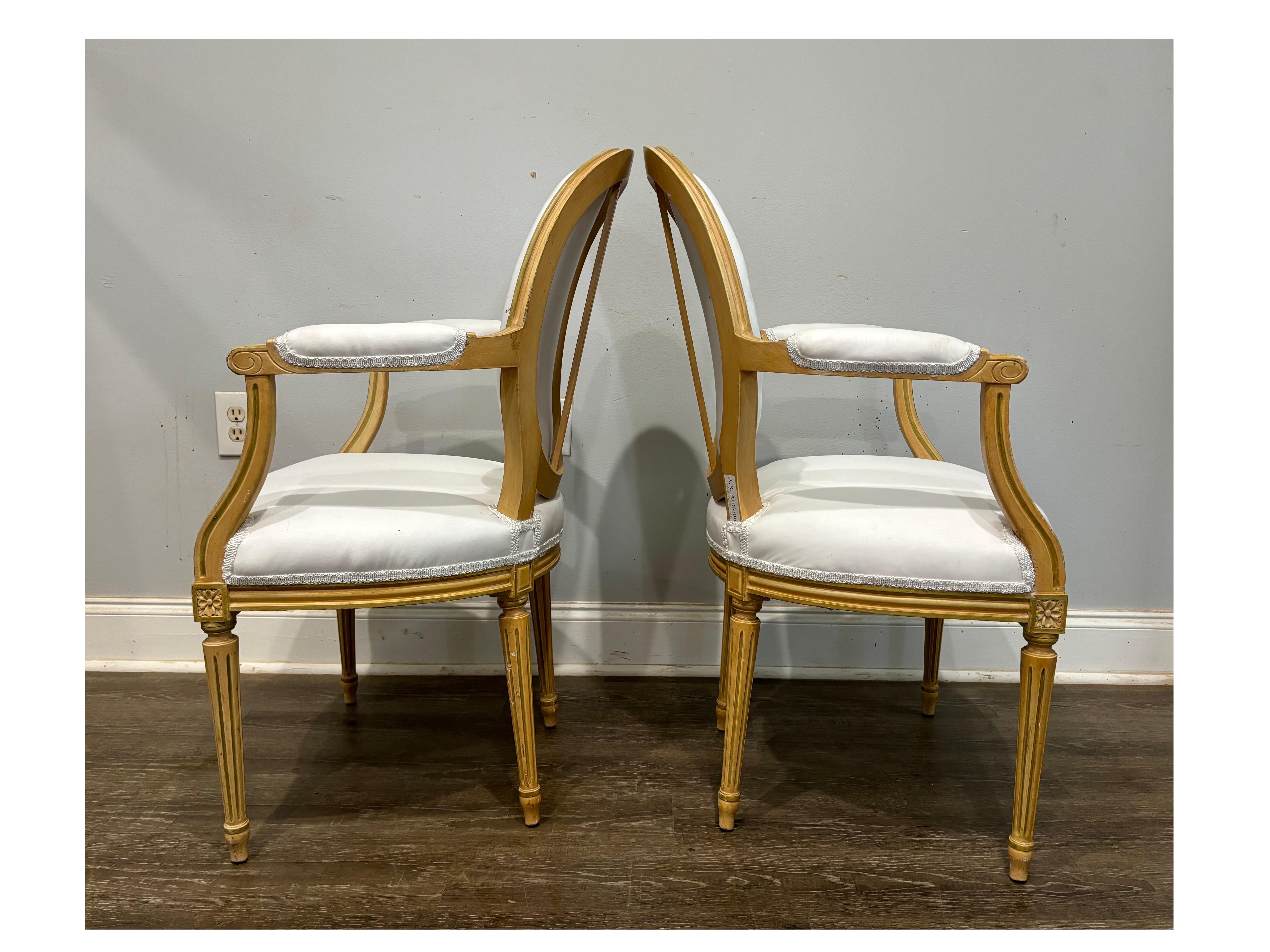 Set of 6 French Chairs & 2 Armchairs For Sale 5
