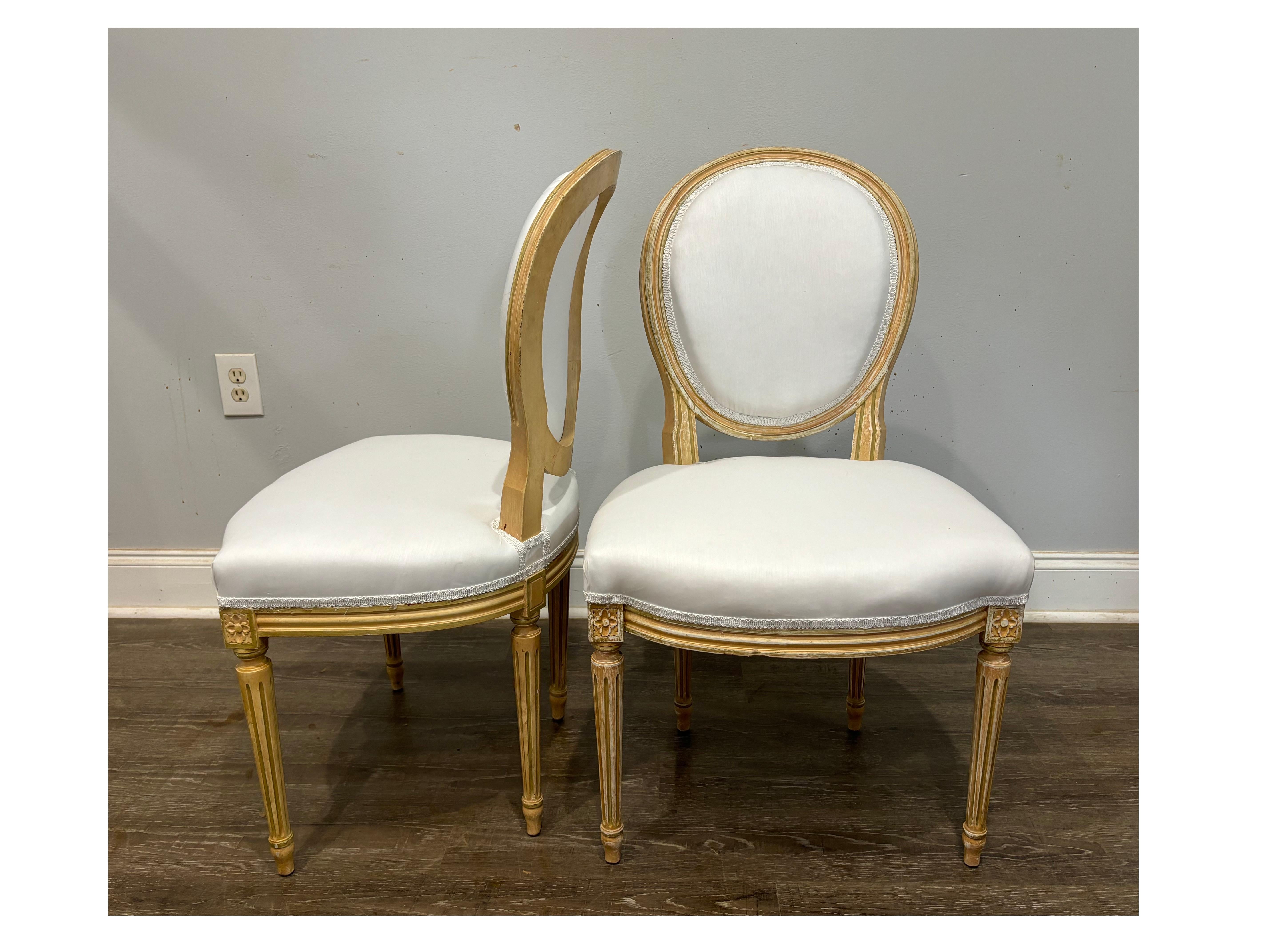 20th Century Set of 6 French Chairs & 2 Armchairs For Sale
