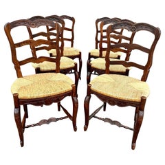 Antique Set of 6 French Chairs
