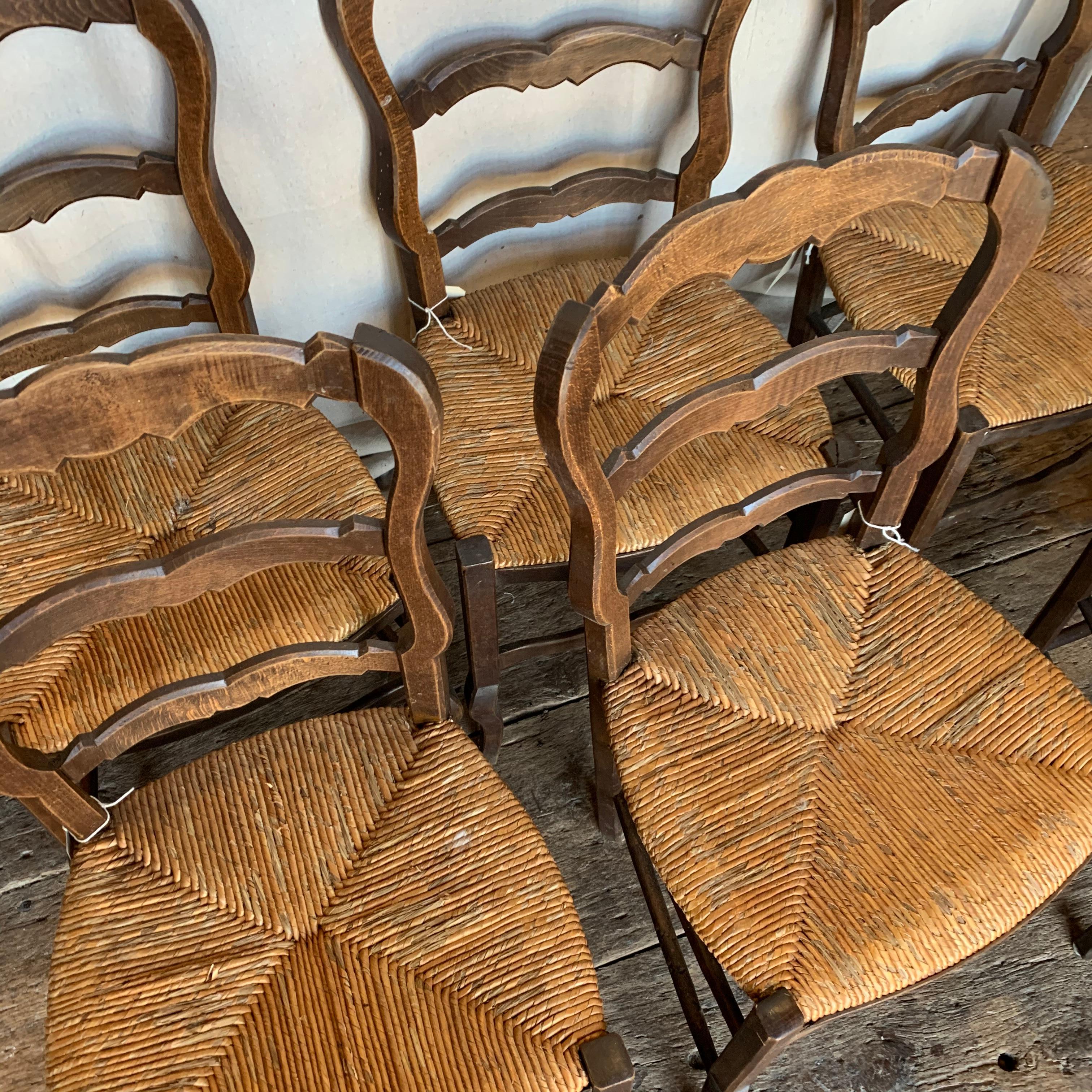 French Provincial Set of 6 French Country Chairs