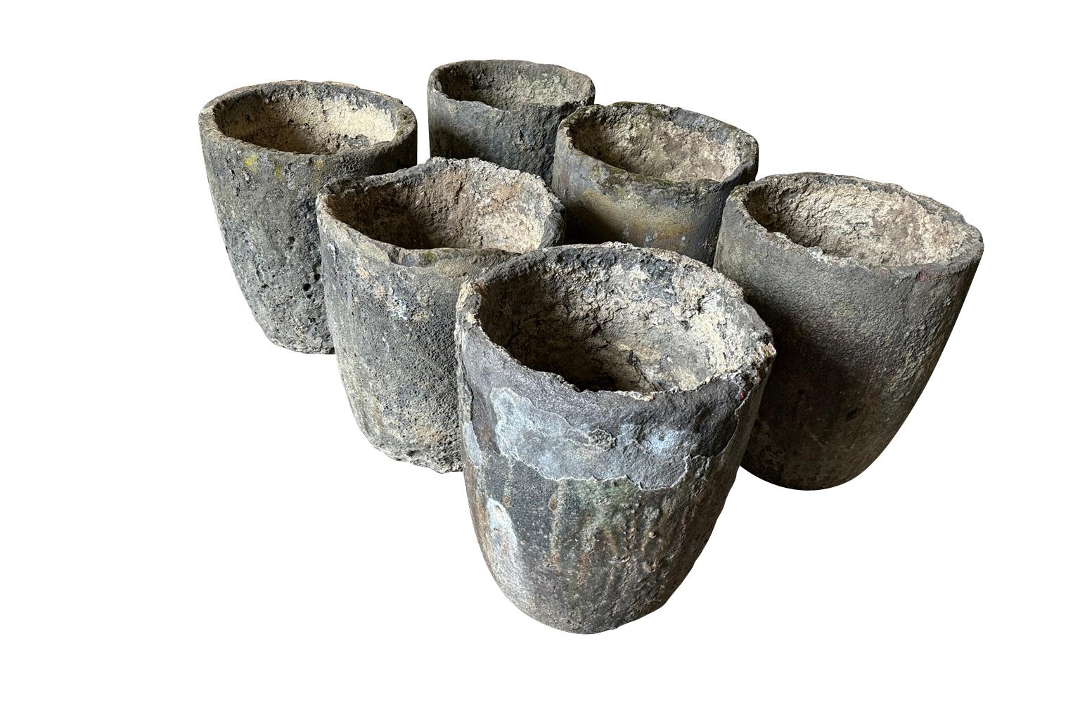 20th Century Set of 6 French early 20th century Creuzet - Foundry Pots