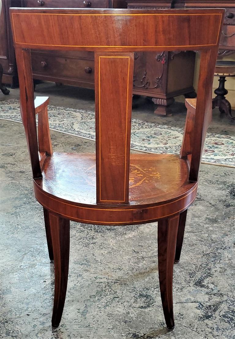 Set of 6 French Empire Marquetry Chairs For Sale 14