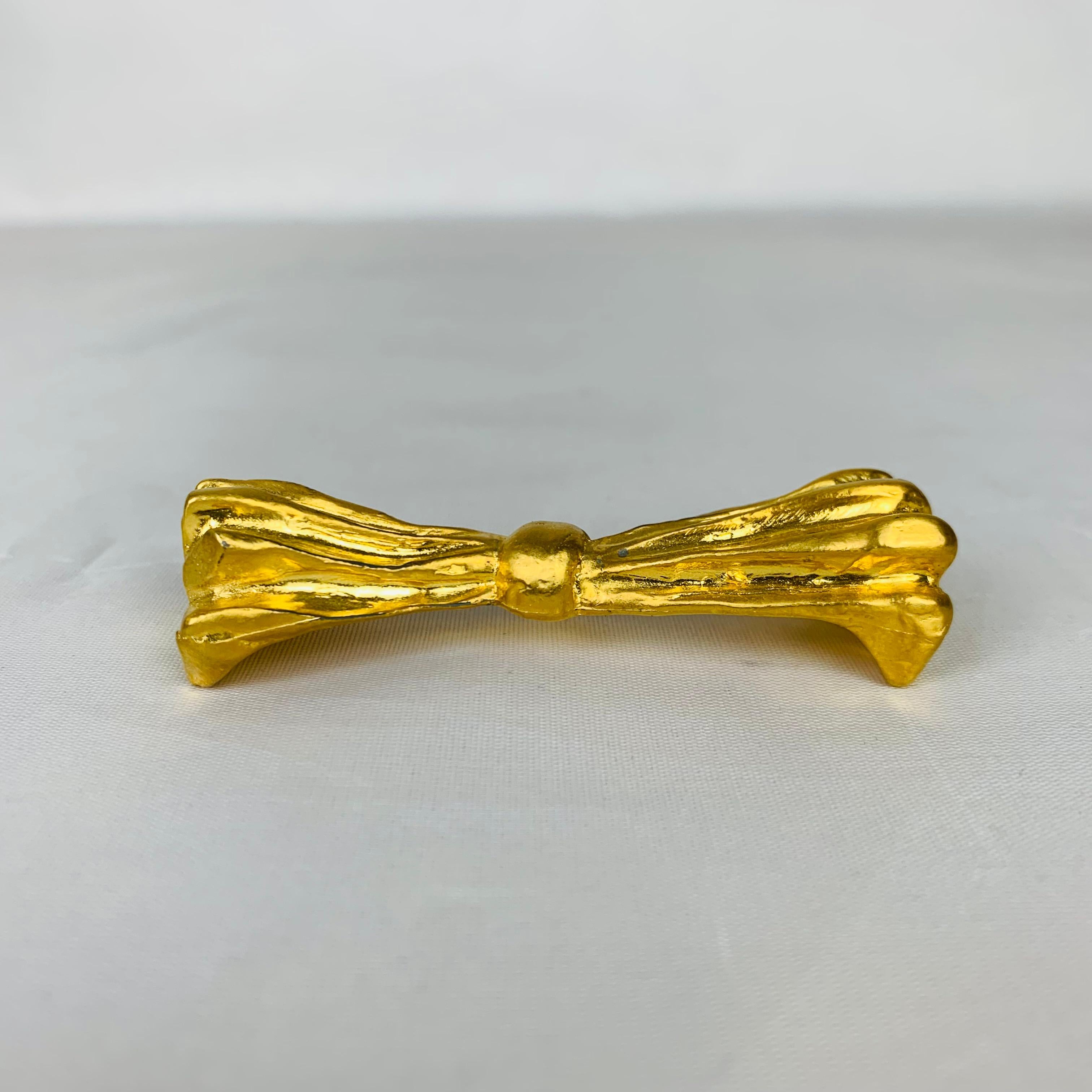 6 Messerablagen aus französischer Goldbronze von Daniel Podva, Série Rare Paris (21. Jahrhundert und zeitgenössisch) im Angebot