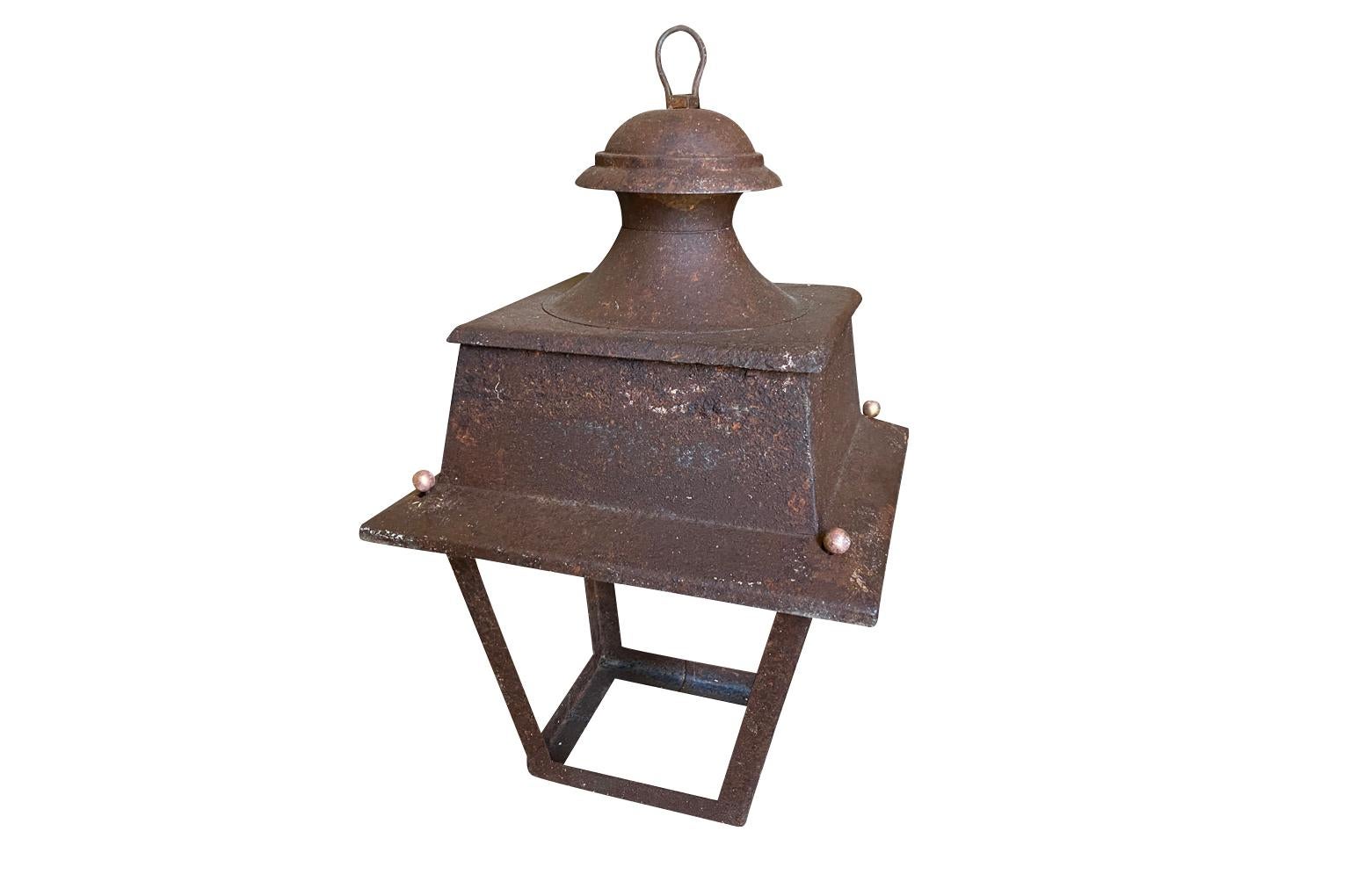 Set of 6 French Iron Lanterns For Sale 1