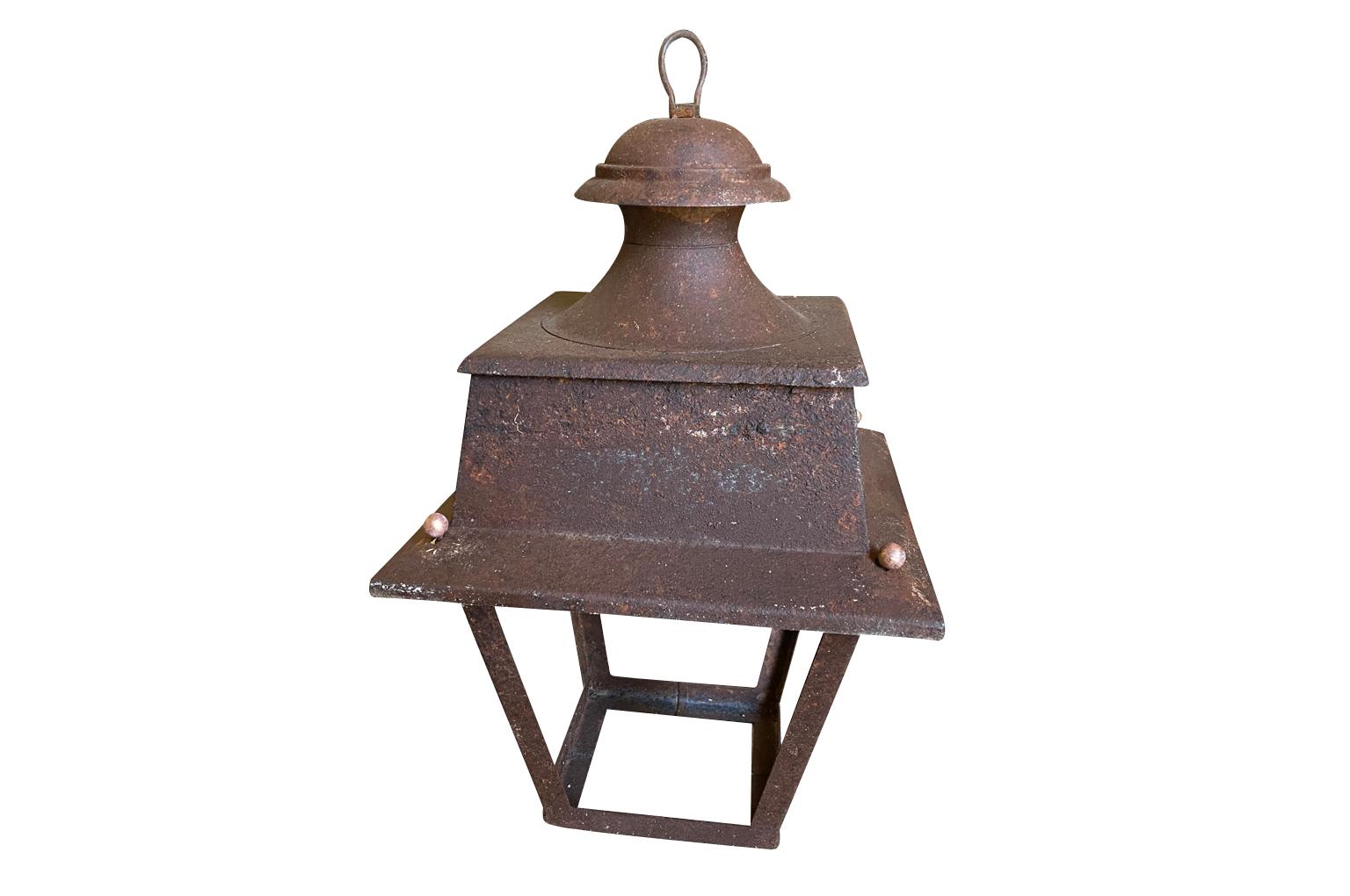 Set of 6 French Iron Lanterns For Sale 2