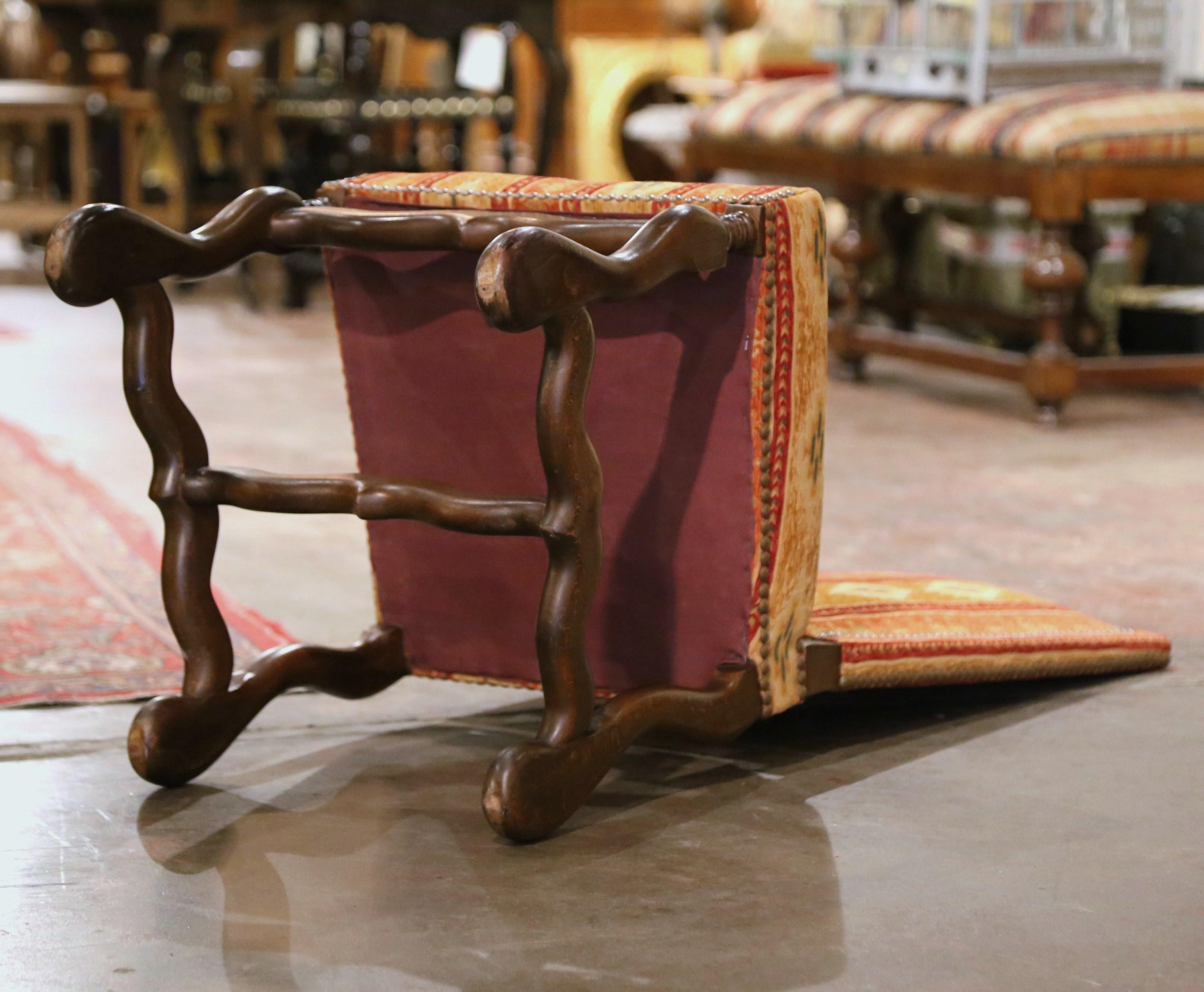 Set of 6 French Louis XIII Carved Sheep Bone High Back Dining Chairs 2