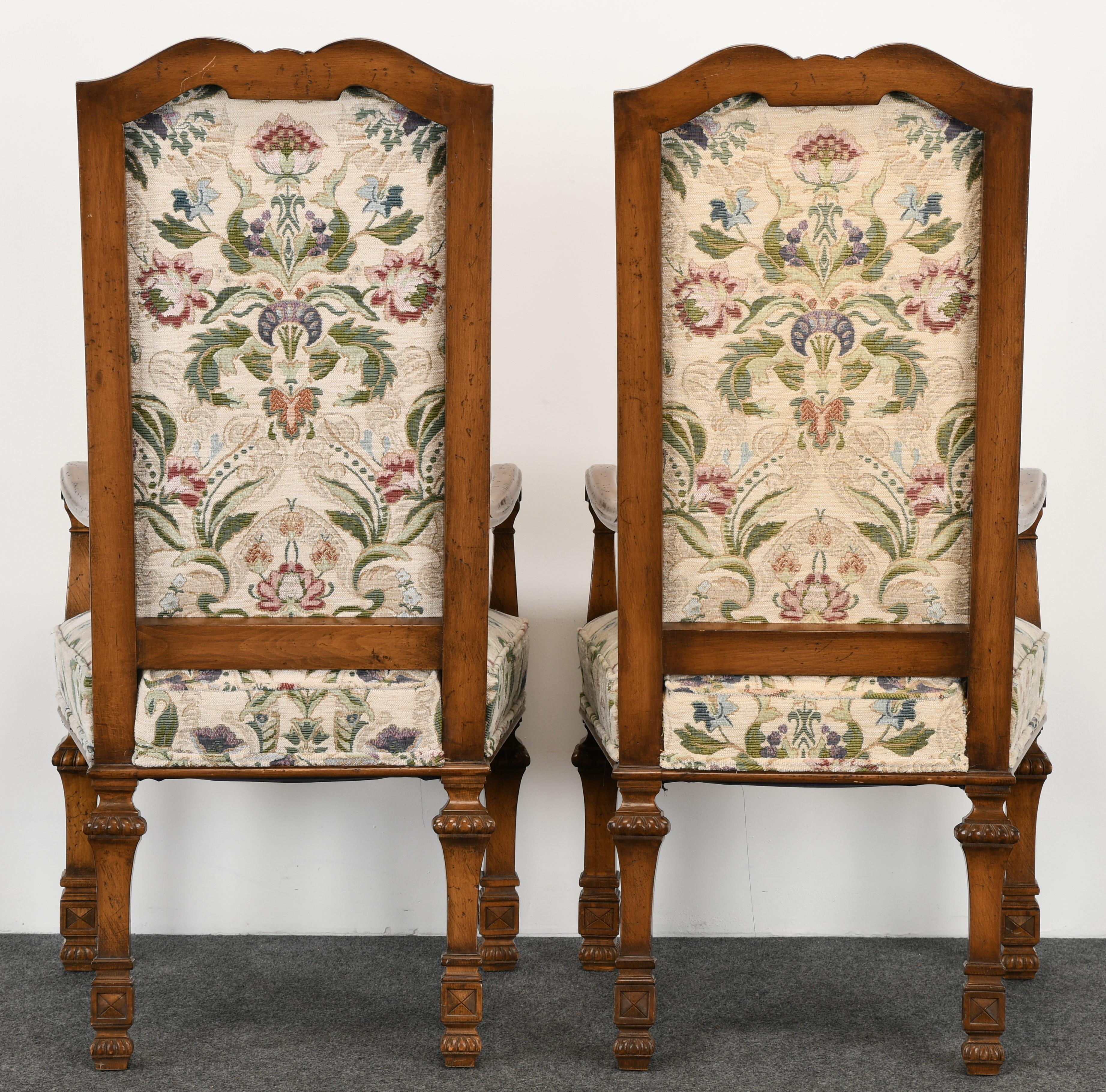 Set of 6 French Louis XIV Dining Chairs by Auffray Furniture, 1980s 1