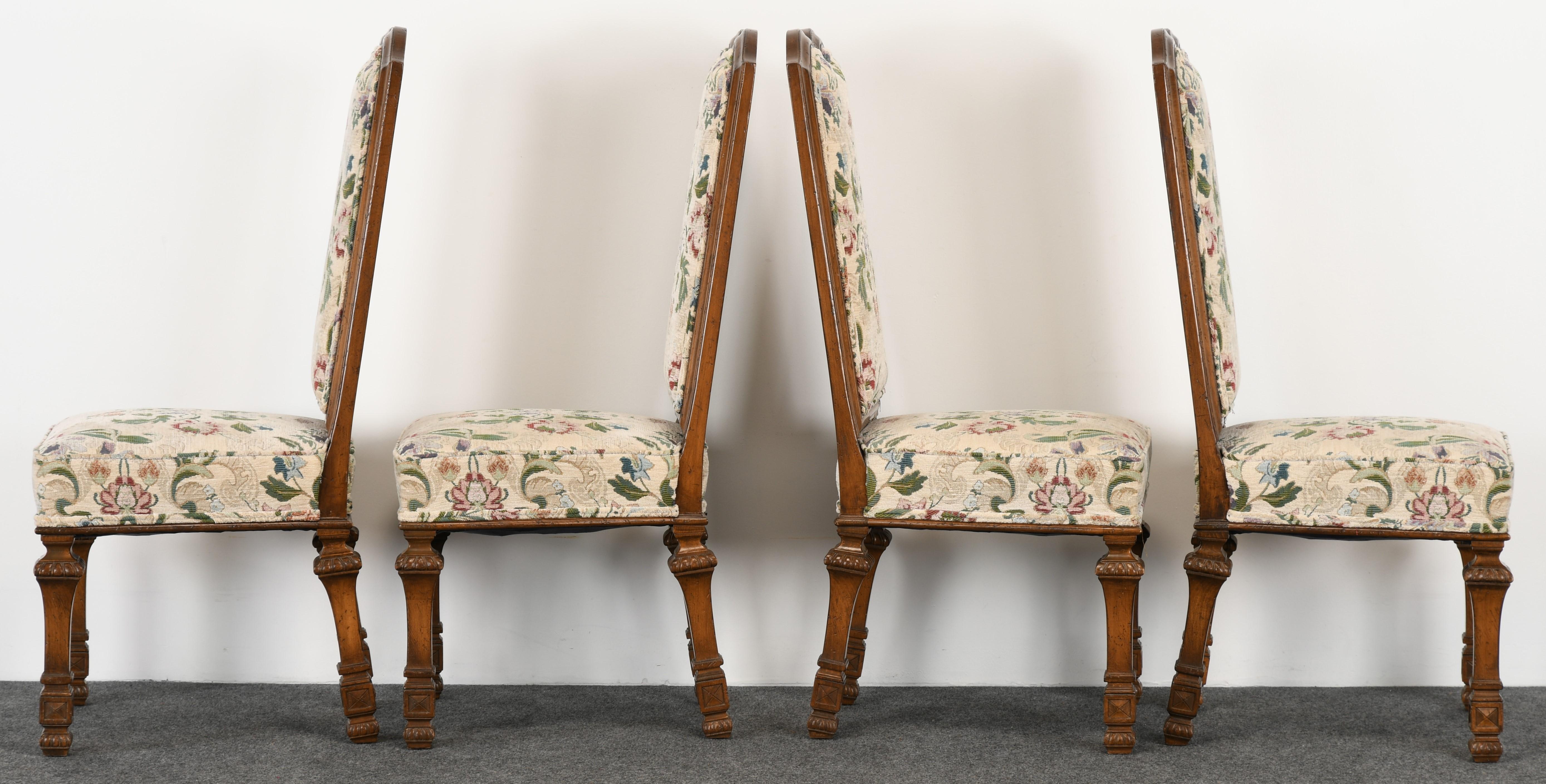 Set of 6 French Louis XIV Dining Chairs by Auffray Furniture, 1980s In Good Condition In Hamburg, PA