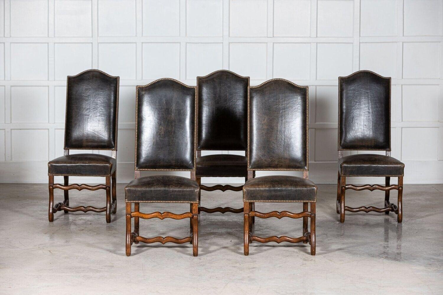 Set of 6 French Louis XIV-Style Oak Chairs In Good Condition For Sale In Staffordshire, GB