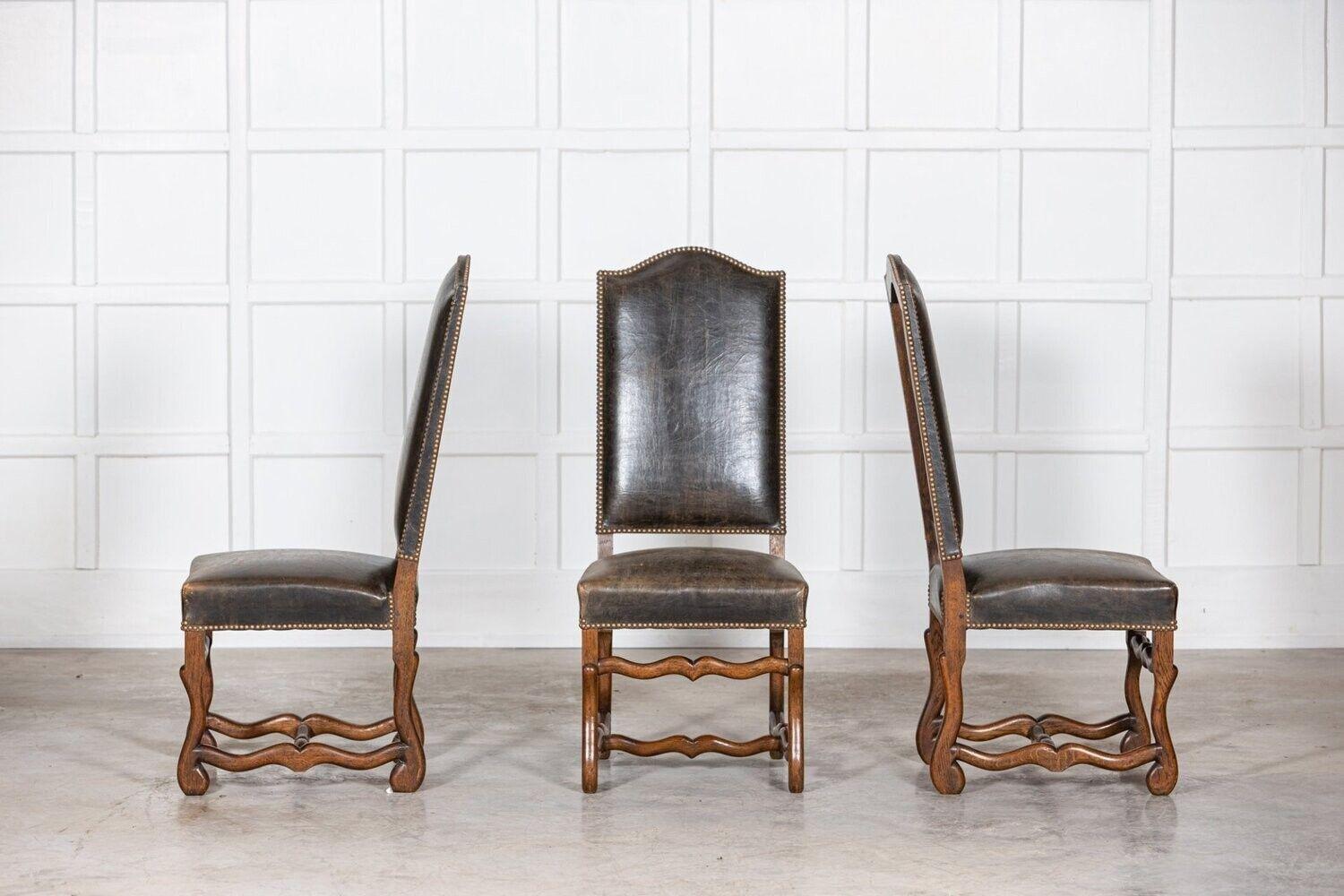 20th Century Set of 6 French Louis XIV-Style Oak Chairs For Sale