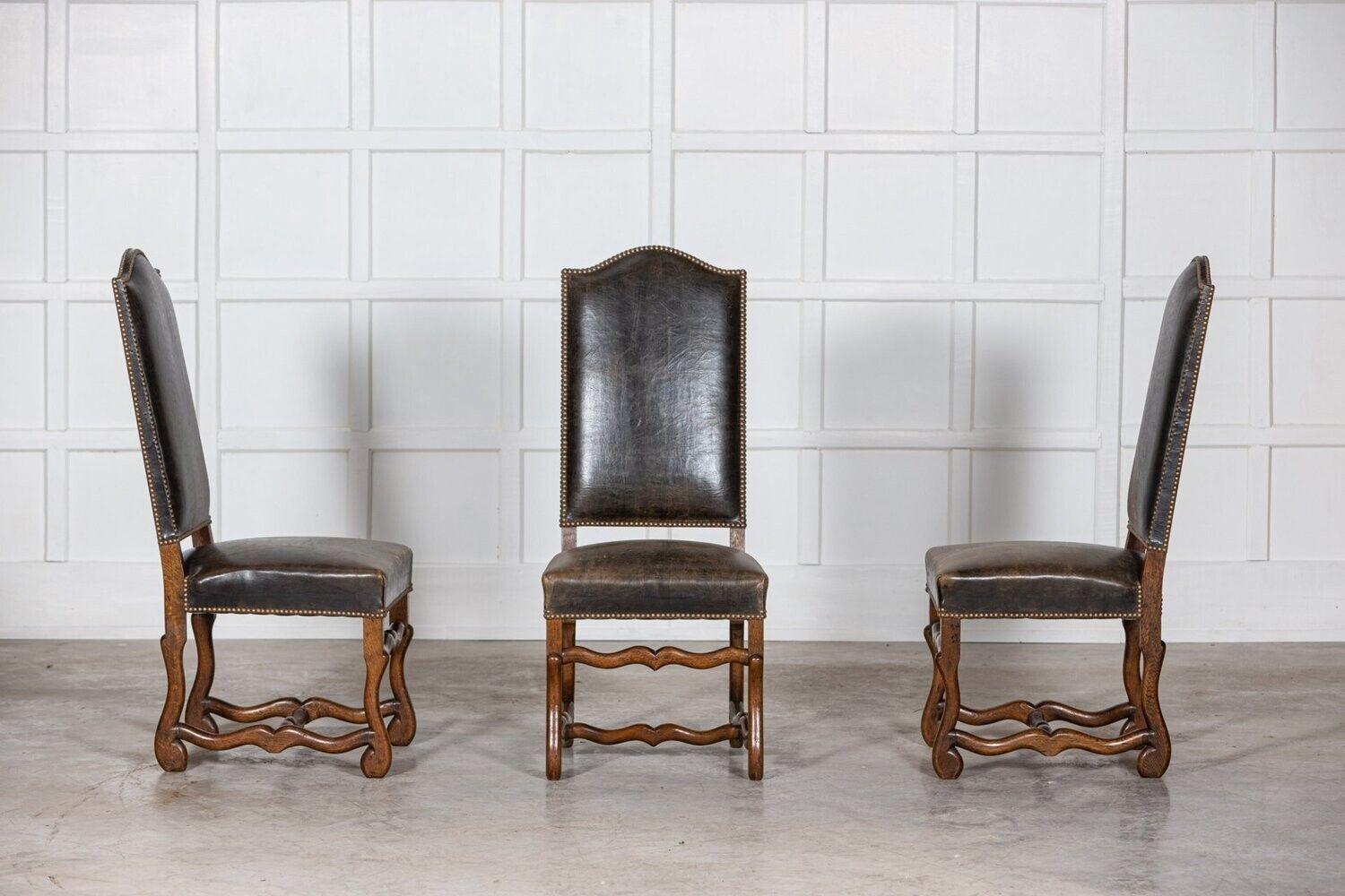 Set of 6 French Louis XIV-Style Oak Chairs For Sale 2