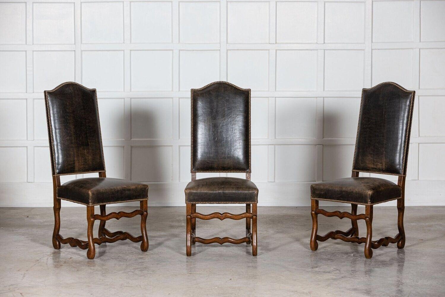 Set of 6 French Louis XIV-Style Oak Chairs For Sale 3