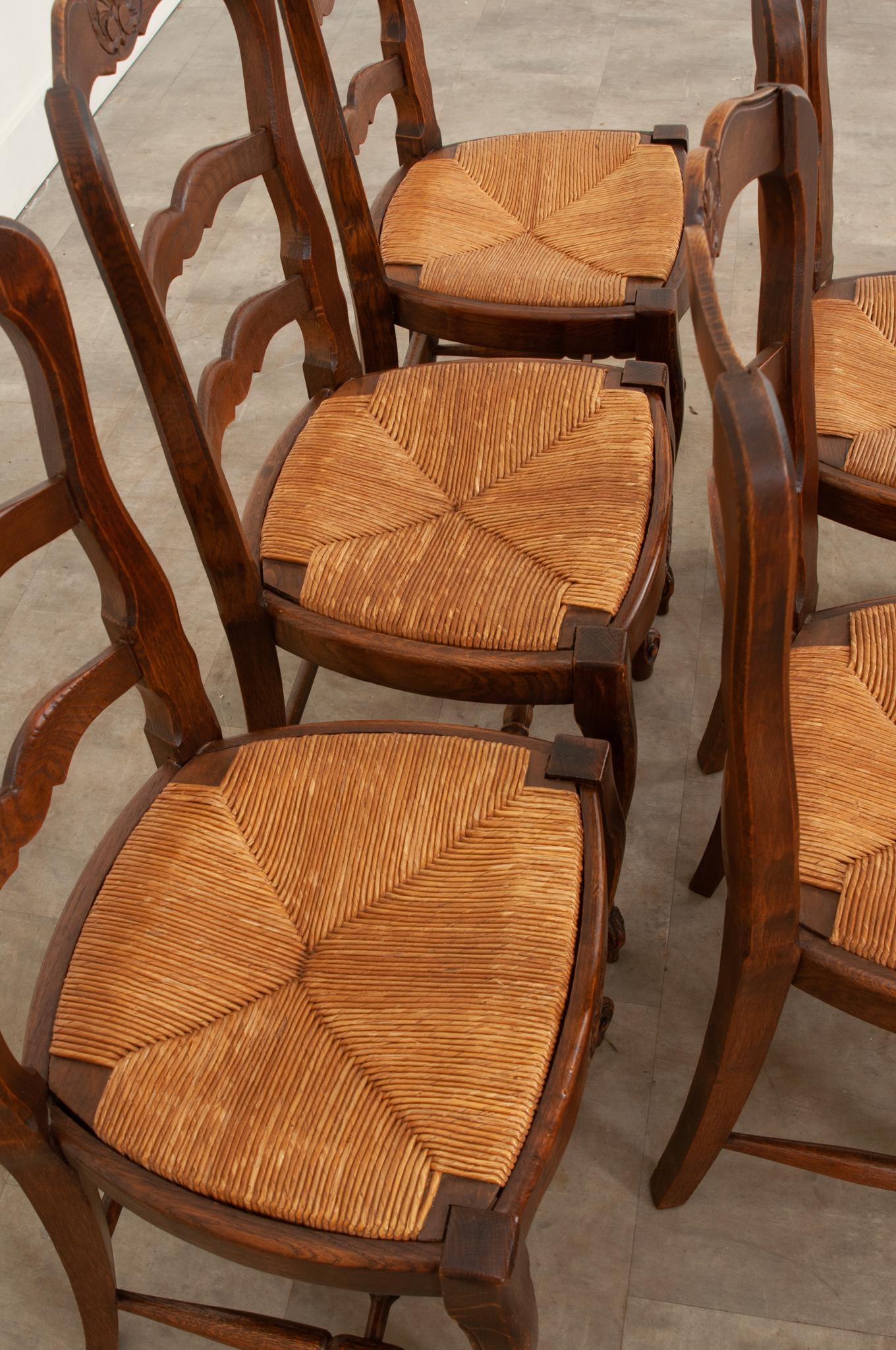 Set of 6 French Louis XV Style Dining Chairs In Good Condition In Baton Rouge, LA