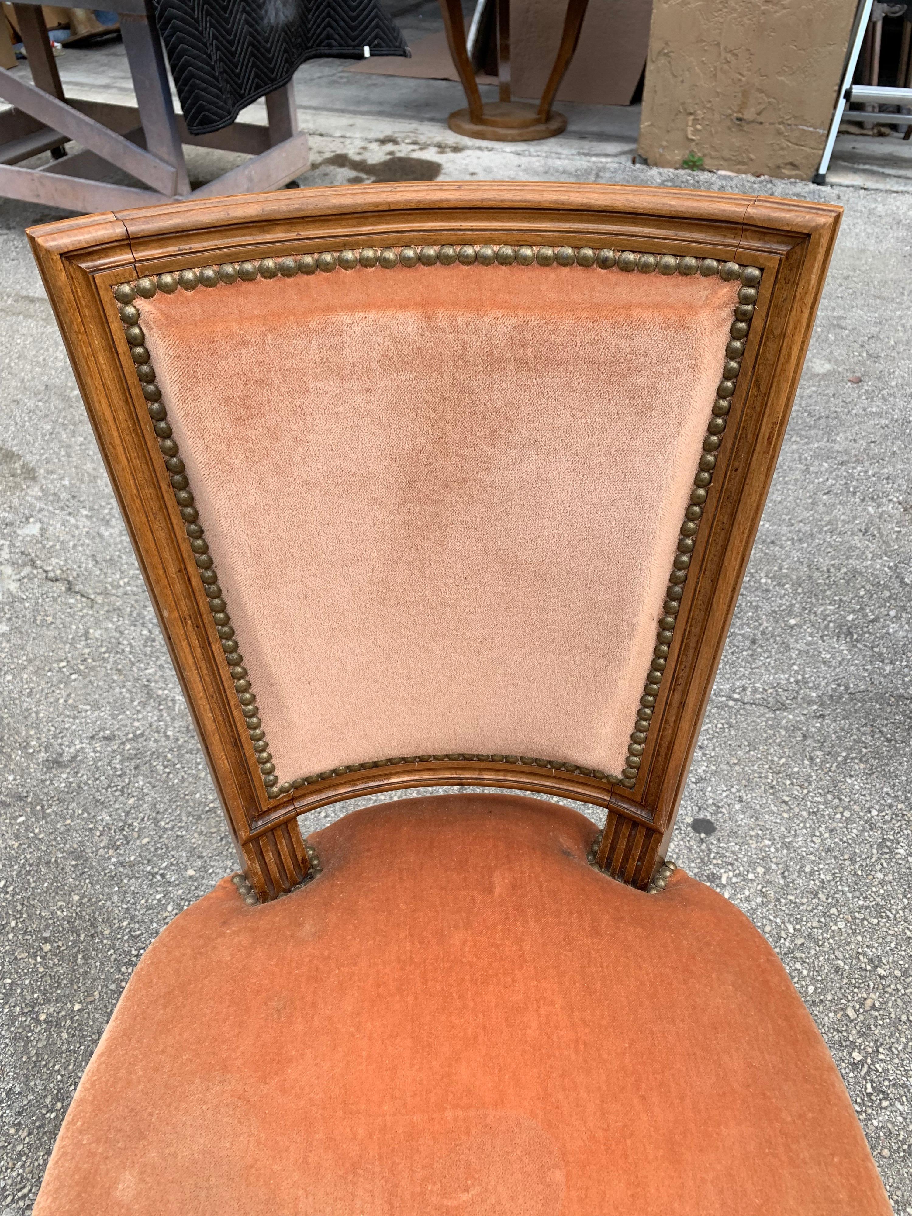 Set of 6 French Louis Xvl Solid Mahogany Dining Chairs, 1910s For Sale 10