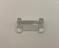 Set of 6 French Midcentury Molded Glass Knife Rests