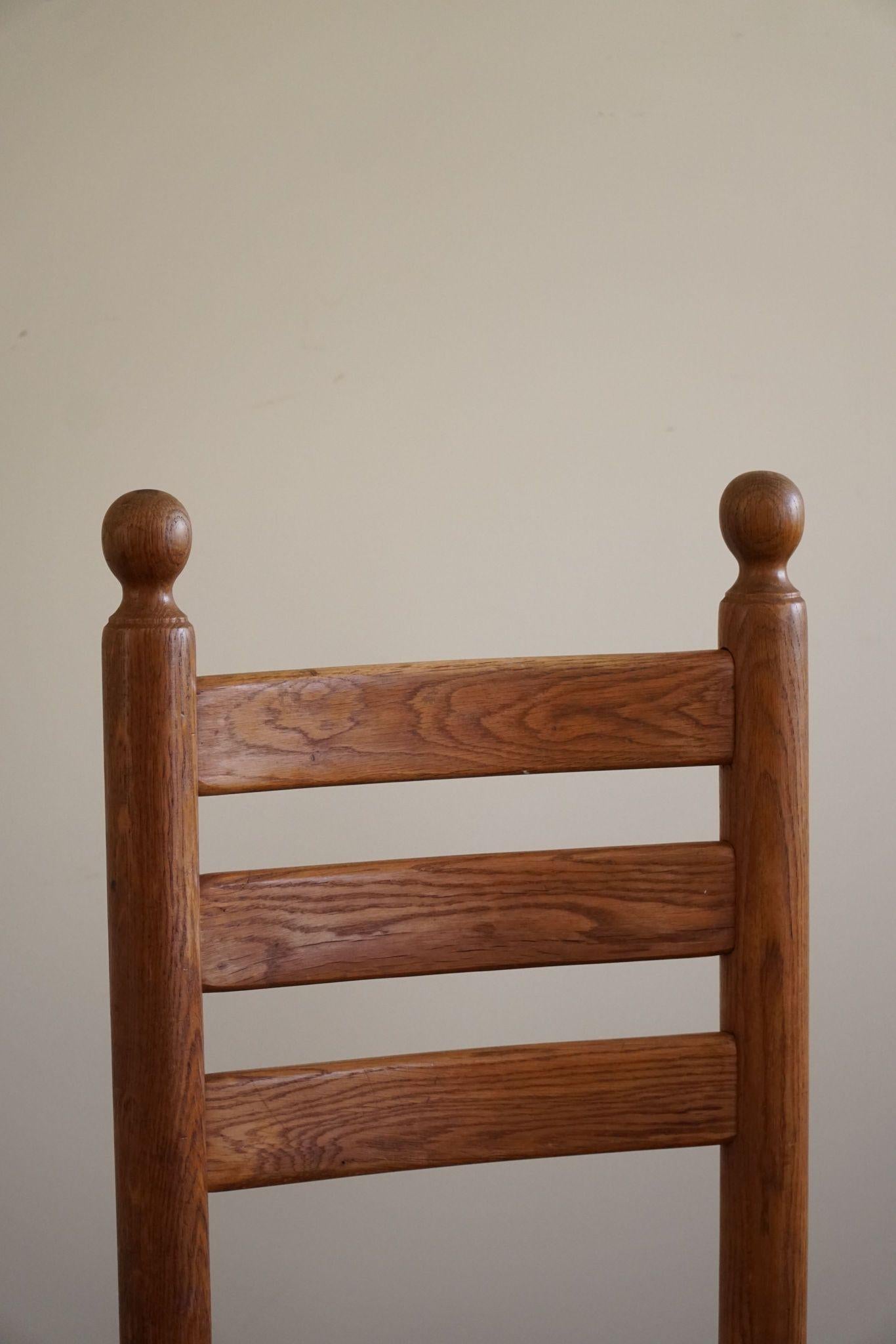 Seagrass Set of 6 French Modern Brutalist Chairs, Charles Dudouyt Style, Made in 1960s