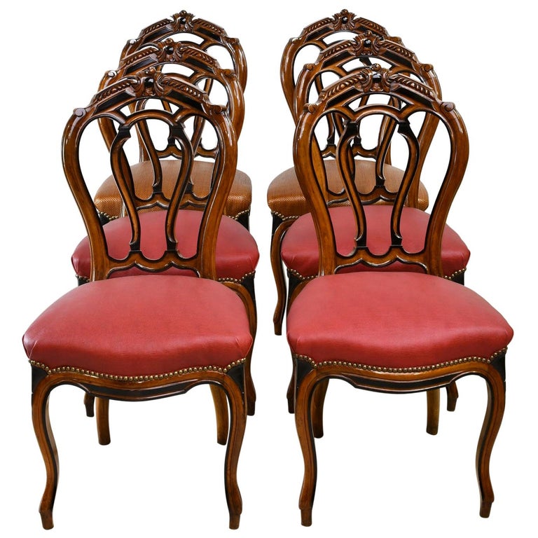 French Napoleon Iii Dining Chairs, Napoleon Dining Chairs With Arms And Legs