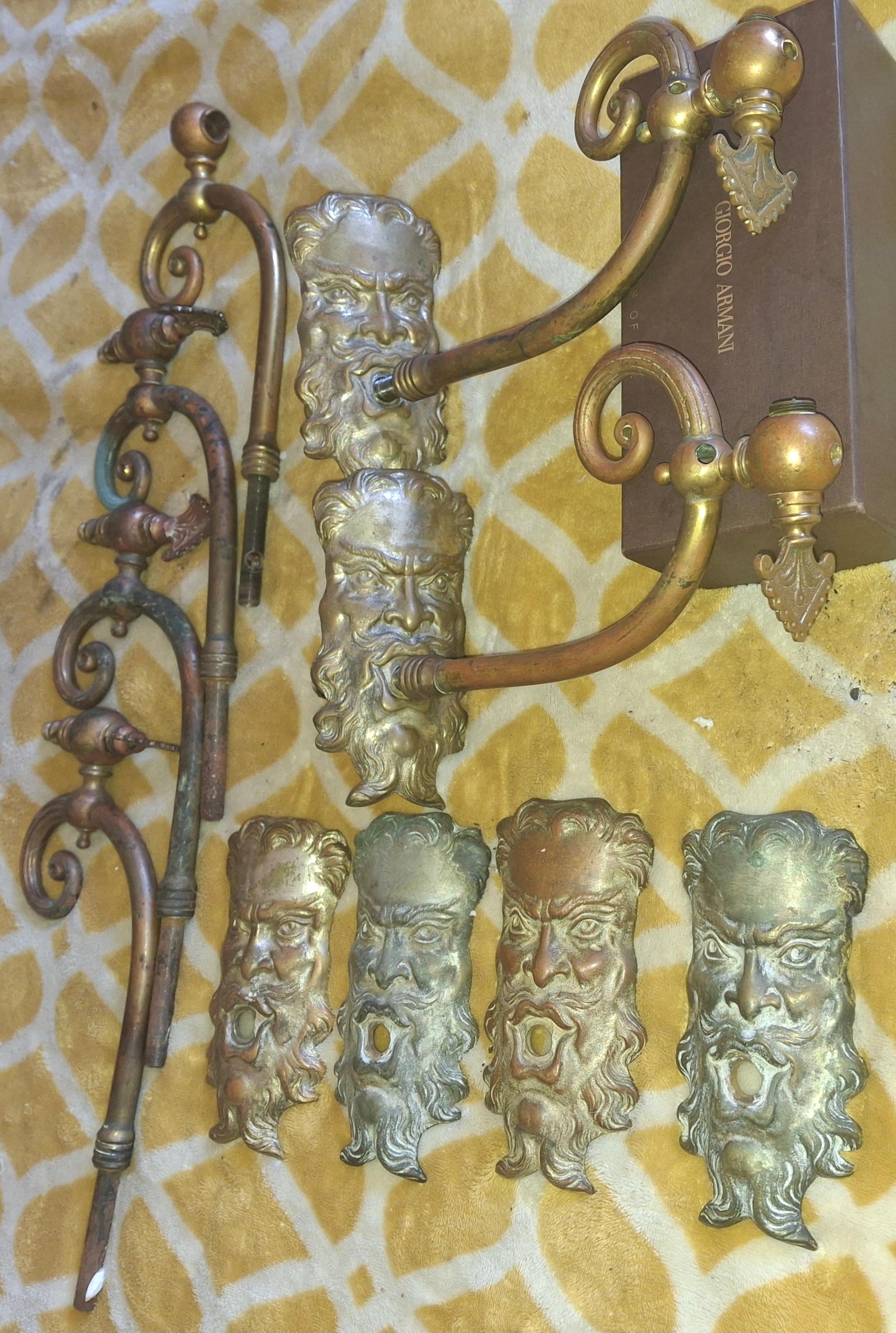 SET of 6 French Neoclassical Bronze 