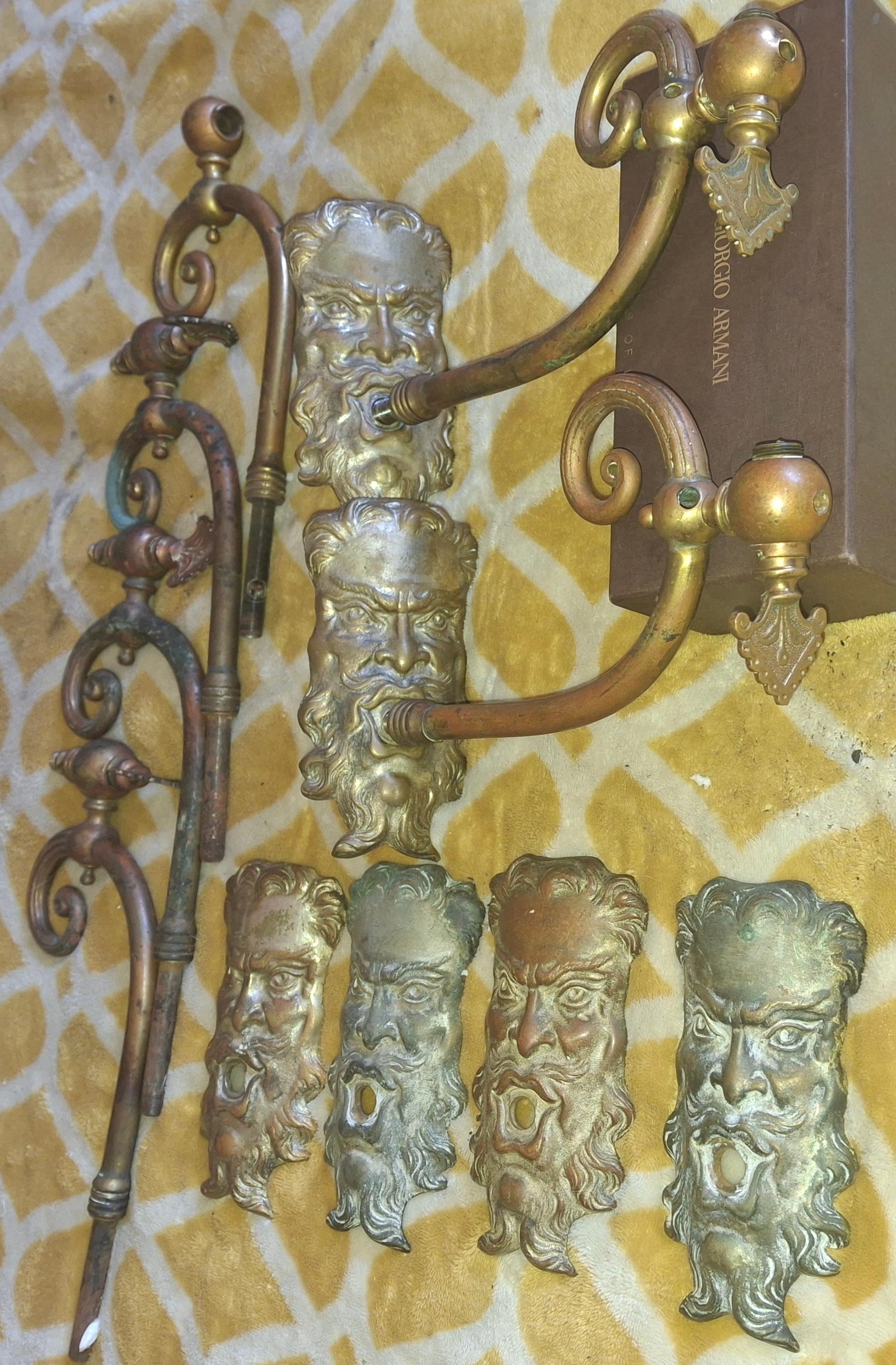 SET of 6 French Neoclassical Bronze 