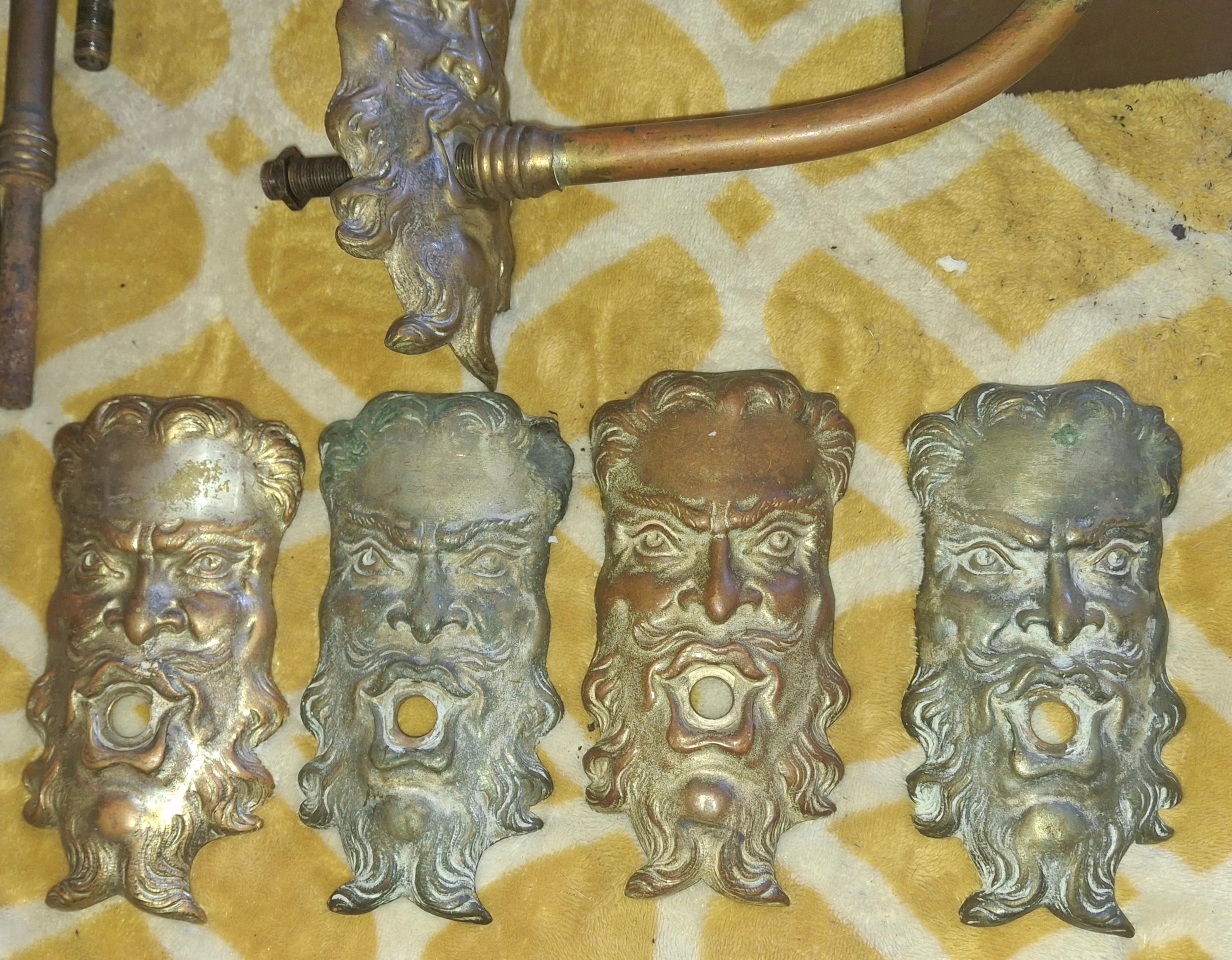 SET of 6 French Neoclassical Bronze 