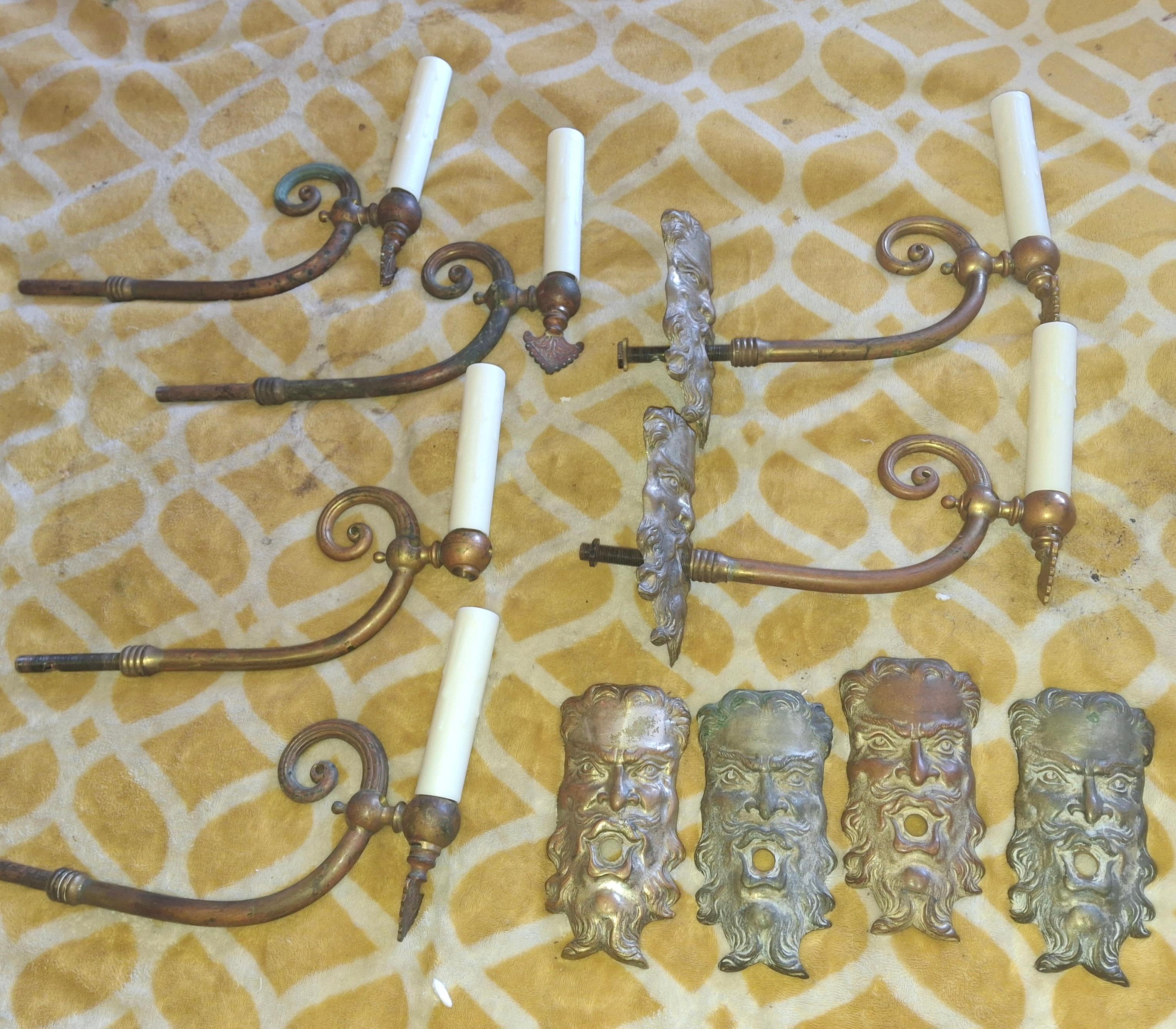 Mid-19th Century SET of 6 French Neoclassical Bronze 
