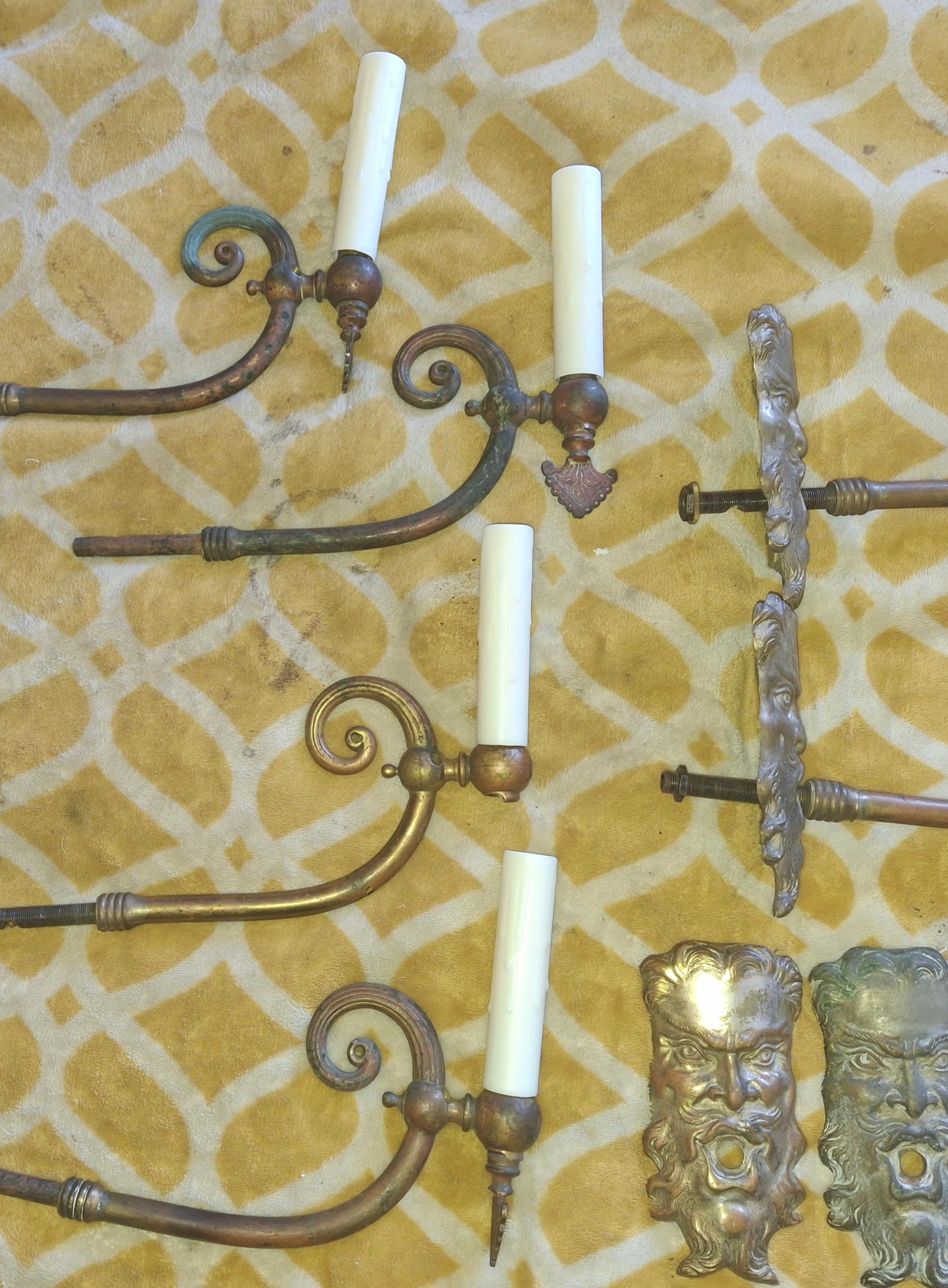SET of 6 French Neoclassical Bronze 