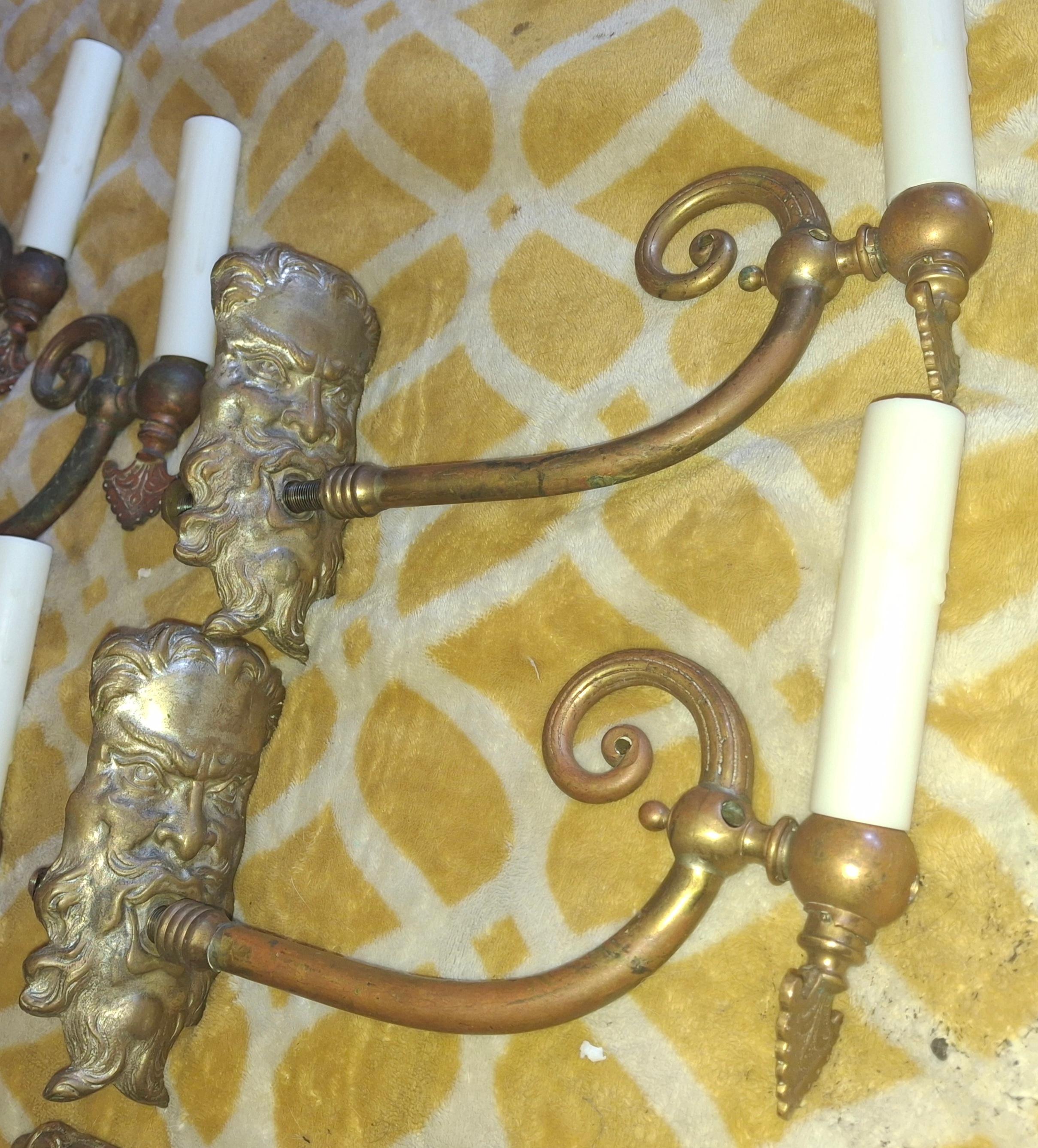 SET of 6 French Neoclassical Bronze 