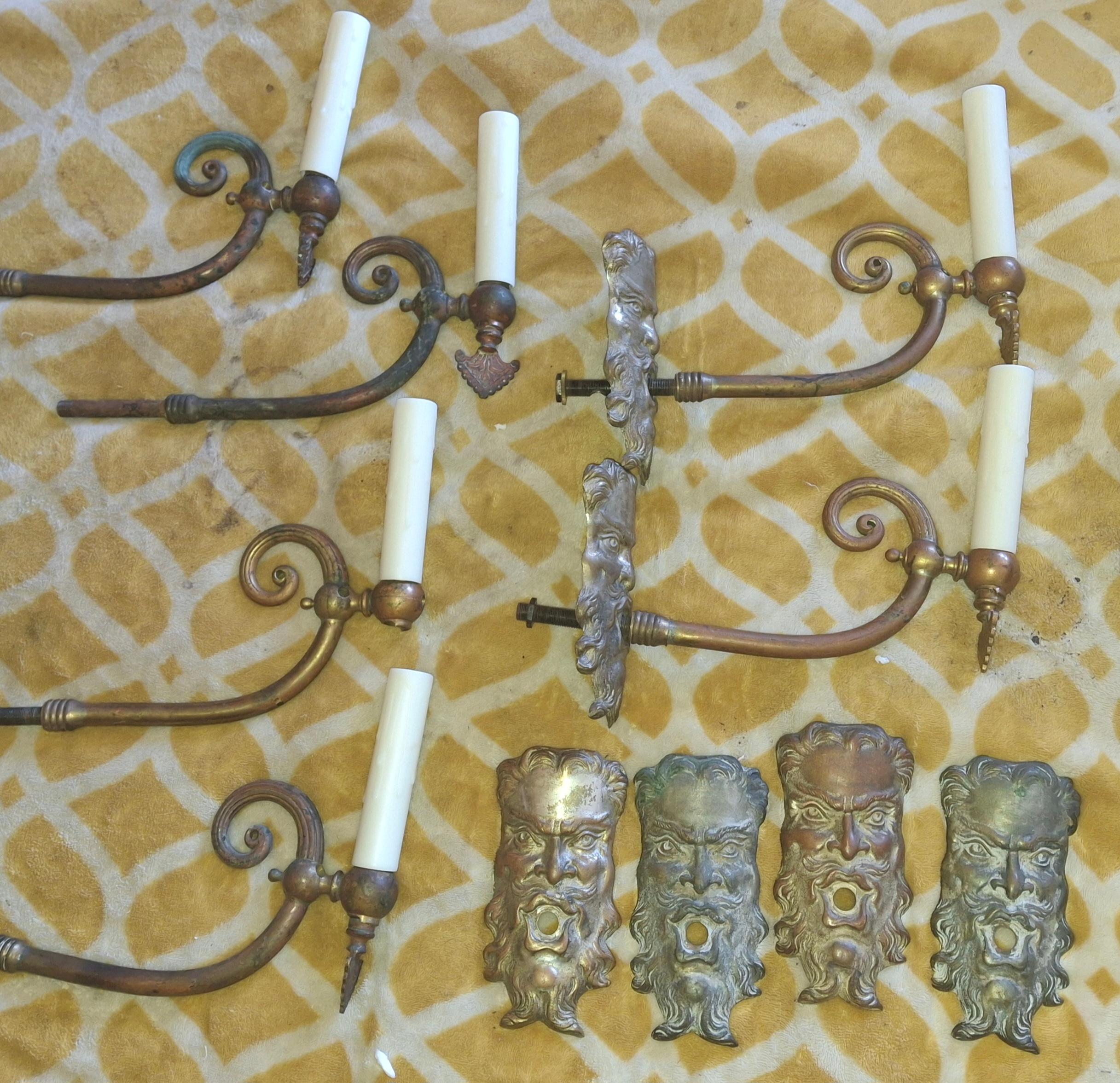SET of 6 French Neoclassical Bronze 
