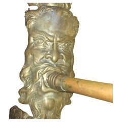 SET of 6 French Neoclassical Bronze "Mr North Wind" Gas Converted Wall Sconces