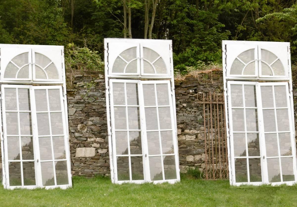 3 French Orangerie Castle Double Window Doors, 19th Century In Excellent Condition In Paris, FR