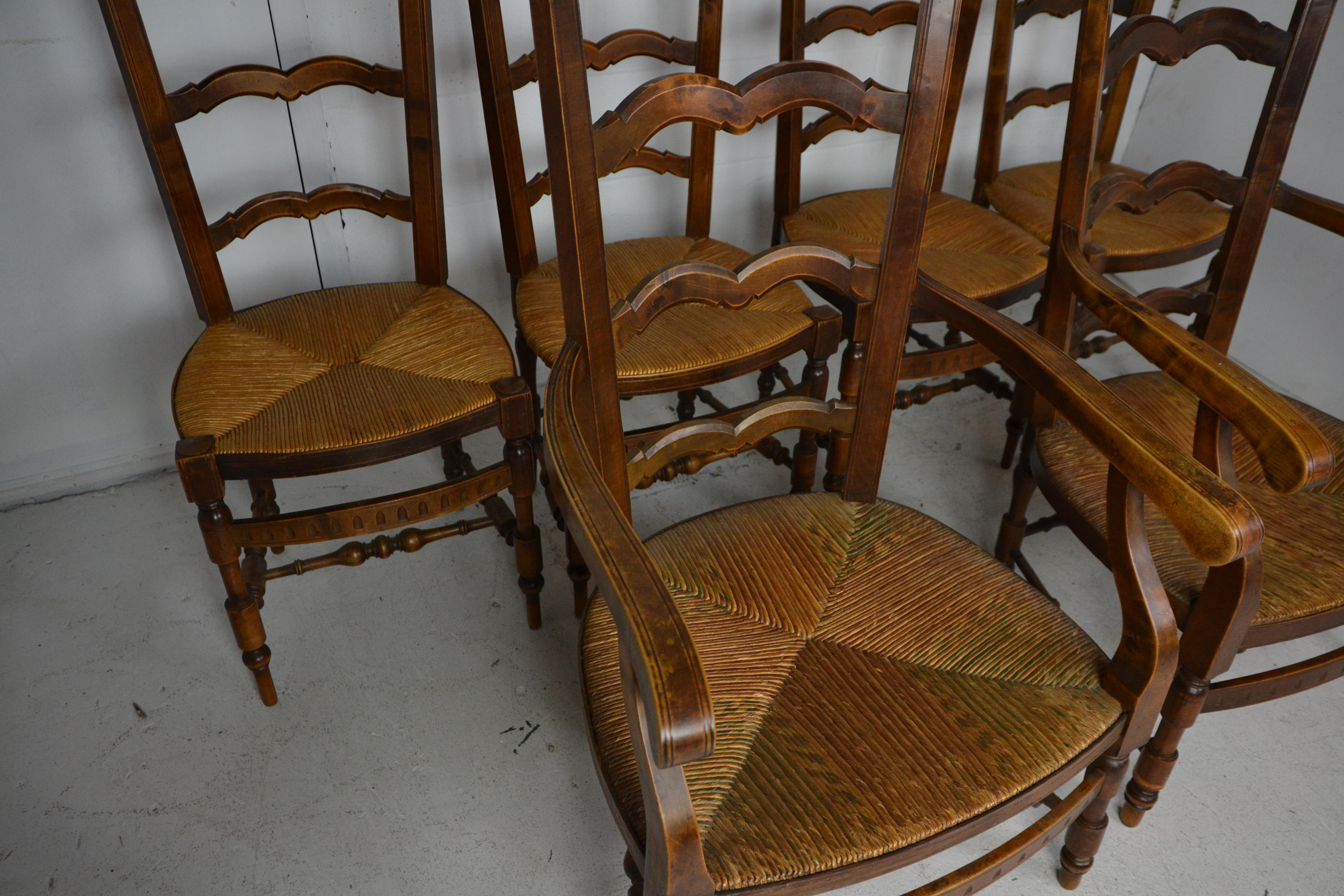 french provincial ladder back chairs