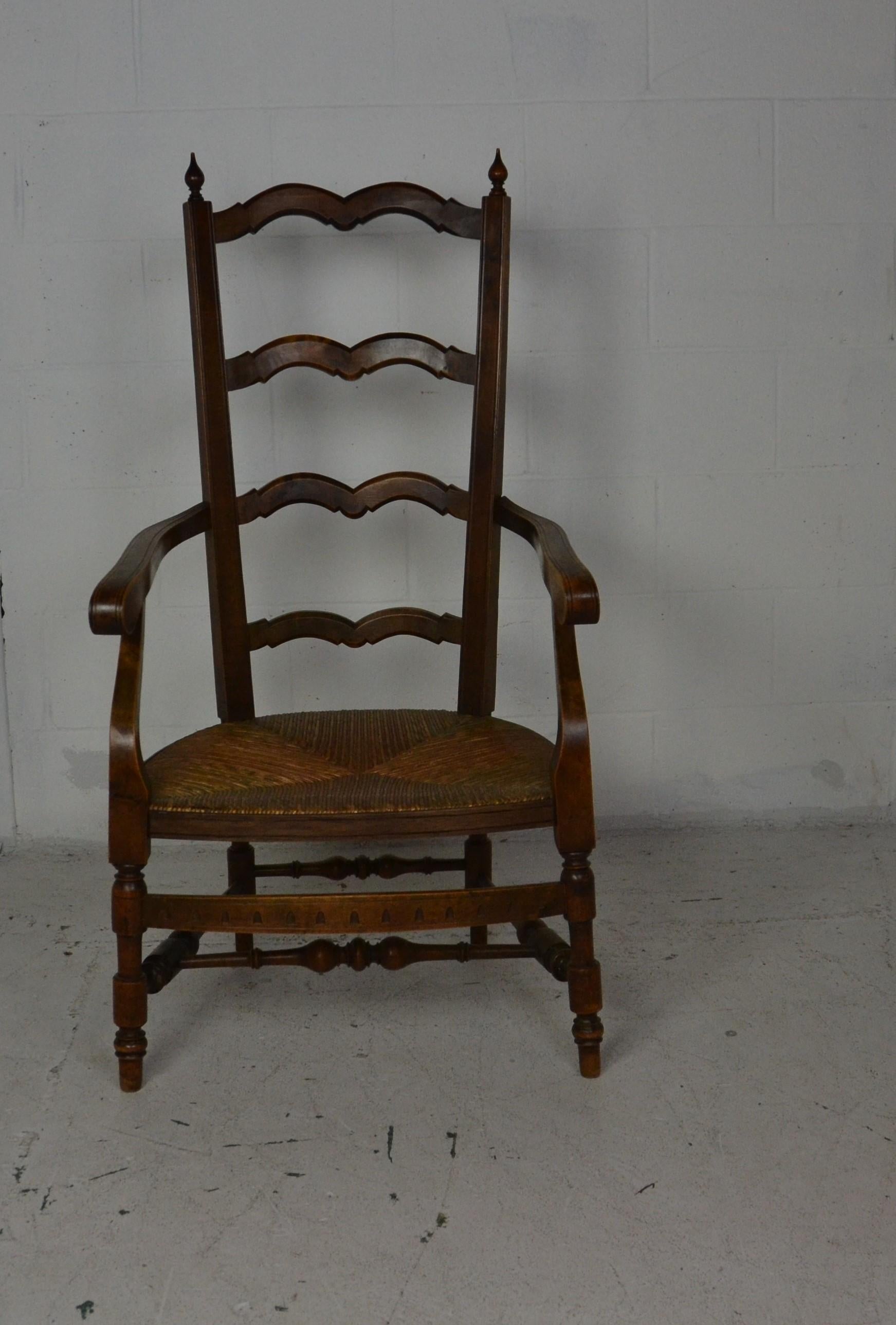 Set of 6 French Provincial Ladder-Back Chairs 3