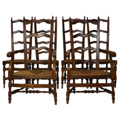 Set of 6 French Provincial Ladder-Back Chairs