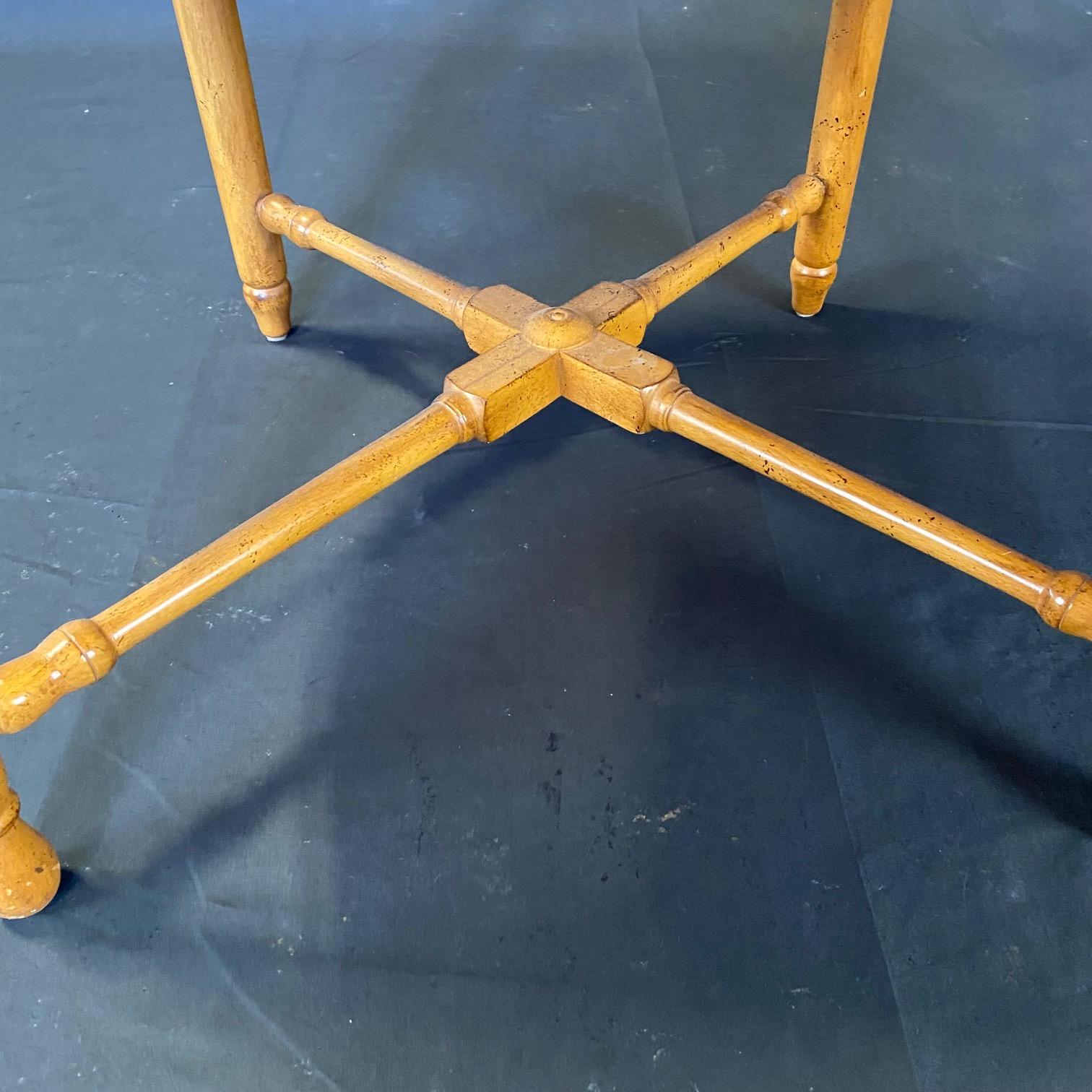 Set of 6 French Provincial Rush Seat Wheat Sheaf Style Arm Dining Chairs 3