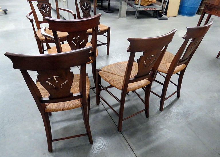 Set Of 6 French Provincial Style Dining Chairs