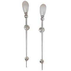 Juego de 6 candelabros franceses de plata. Se venden por par.