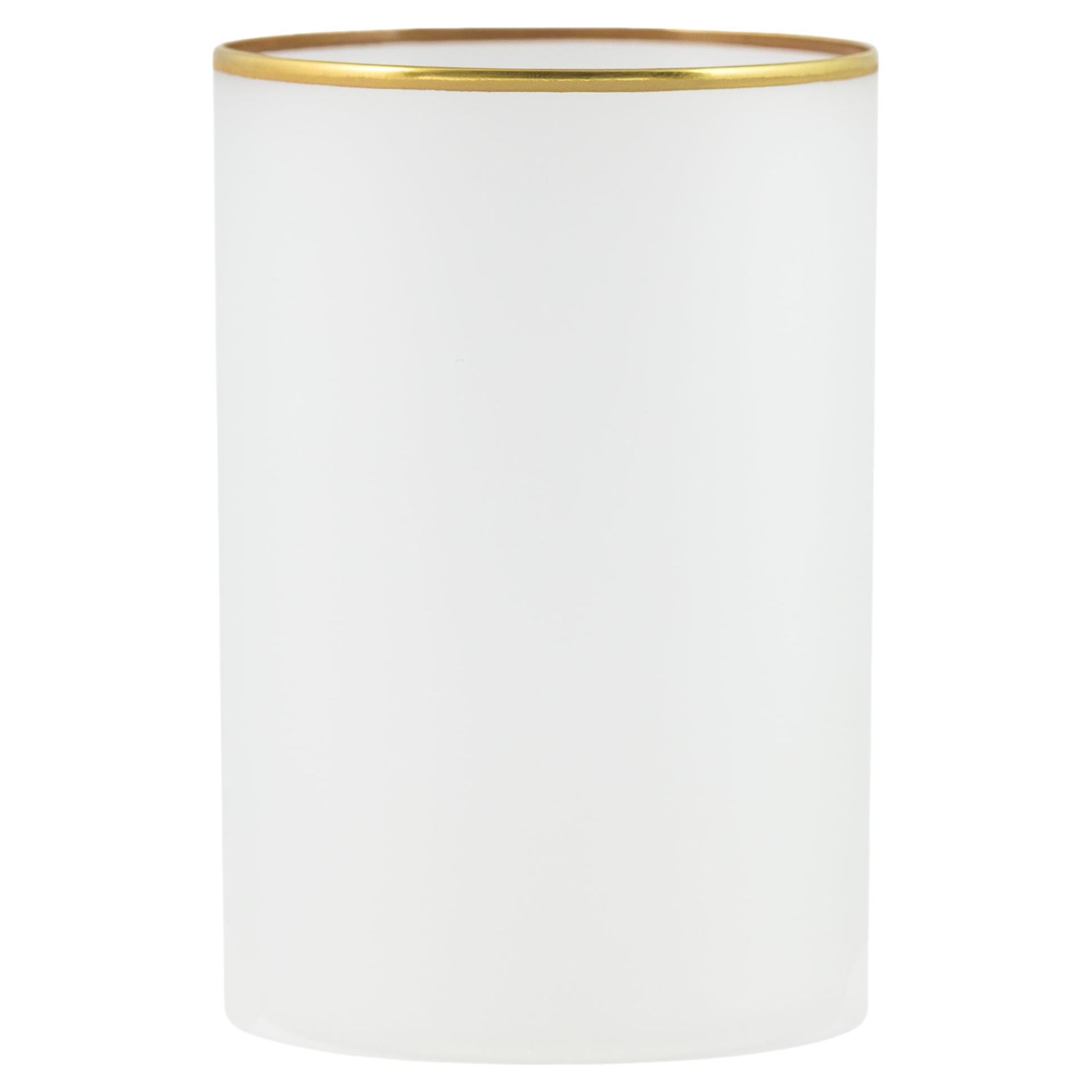 Set of 6 FROST glasses with gold rim, by Giberto Venezia