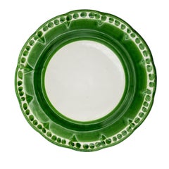 Set of 6 Fruit Plates - Vietri Collection "IColorati" - Green