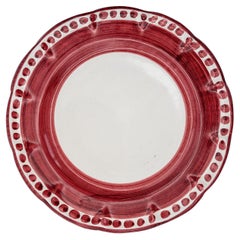 Set of 6 Fruit Plates - Vietri Collection "IColorati" - Red